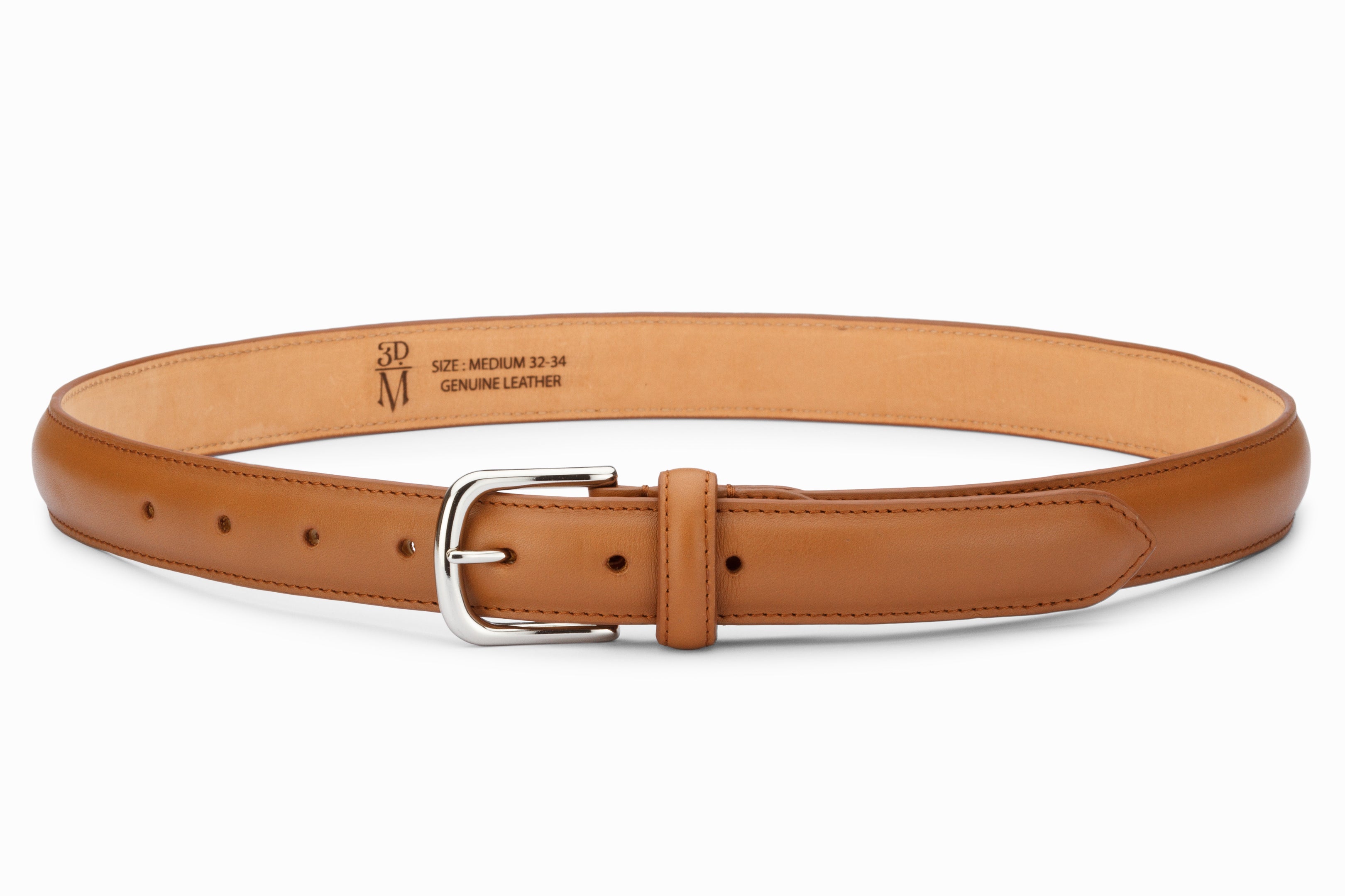Tan Leather Profile Belt for Men - Small Size Only | Perfect for Casual Wear, Office & Formal Occasions