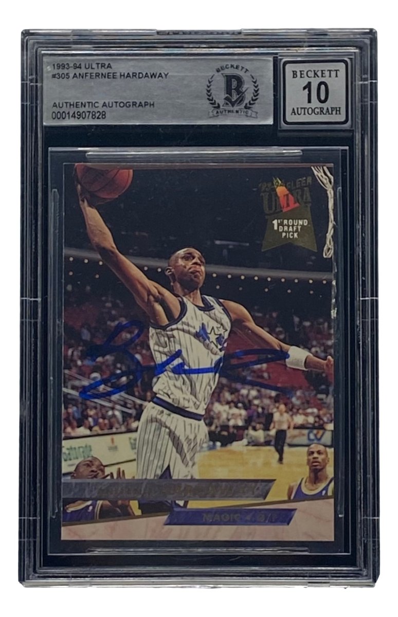 Penny Hardaway Autographed Orlando Magic 1993-94 Ultra #305 BAS Graded 10 PSA - Rare Basketball Memorabilia for Collectors & Fans - Perfect for Display, Investment & Gifting