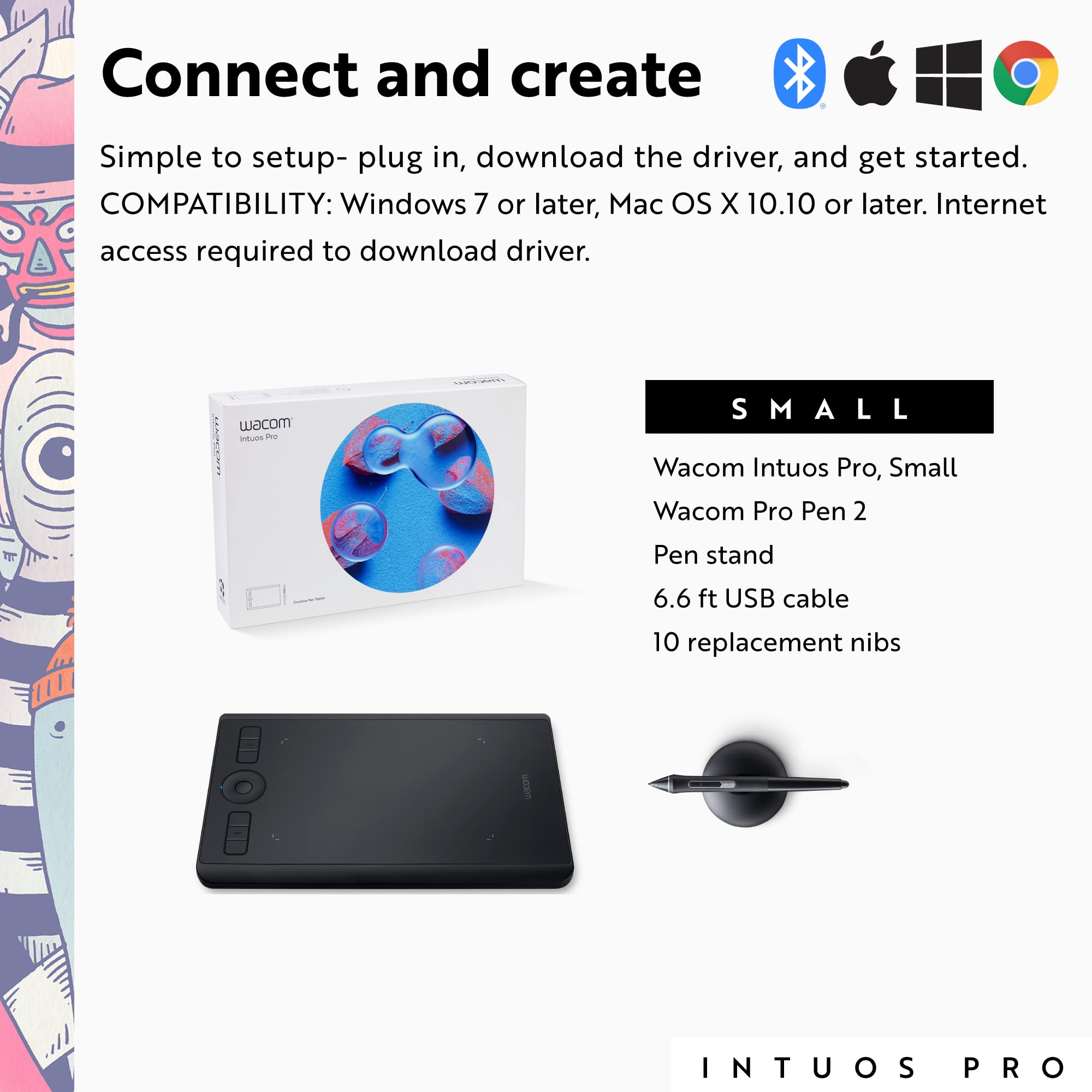 Wacom Intuos Pro Small Drawing Tablet 10.6