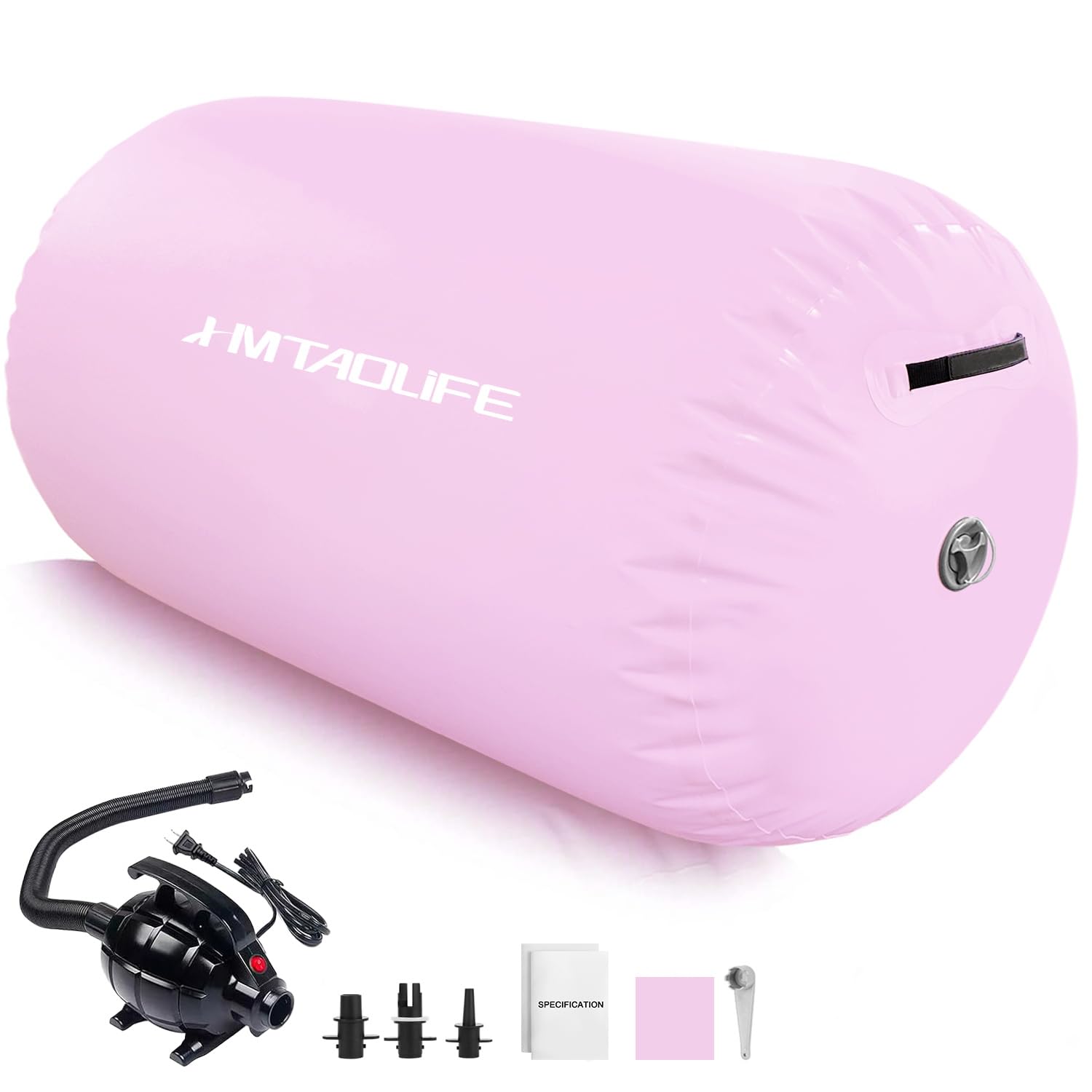 Inflatable Gymnastics Air Roller Barrel for Kids & Adults - Tumbling Mat, Yoga Backbend Trainer, Cheerleading Practice Equipment - Perfect for Home Gym, Studio & Outdoor Training