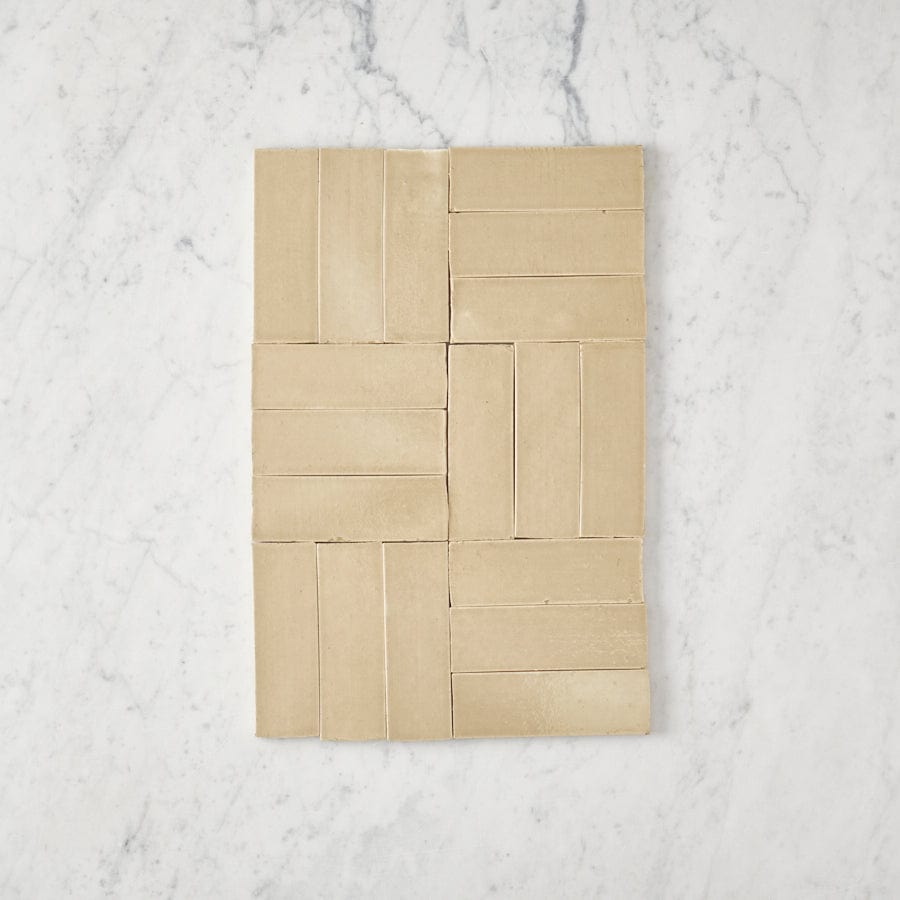 Premium Noosa Gloss Zellige Beige Subway Tile - 3x6 Inch Ceramic Wall & Backsplash Tiles - Perfect for Kitchen, Bathroom & Fireplace Renovation