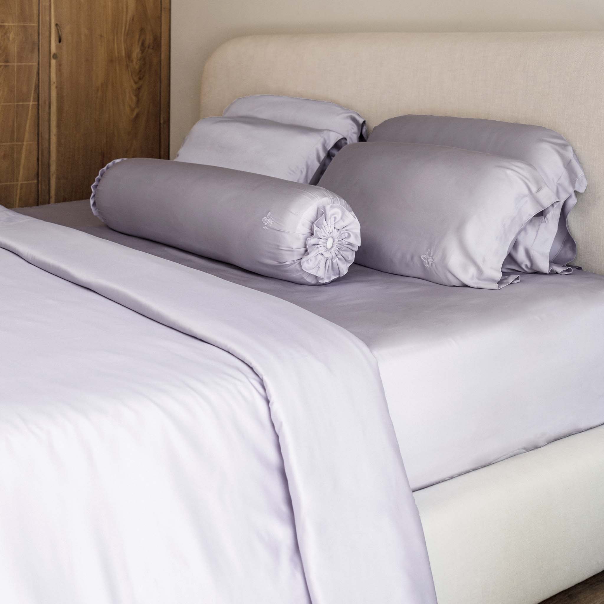 Heveya® Bamboo Bolster Pillow Case - Organic & Hypoallergenic - Perfect for Yoga, Meditation, and Bedroom Comfort