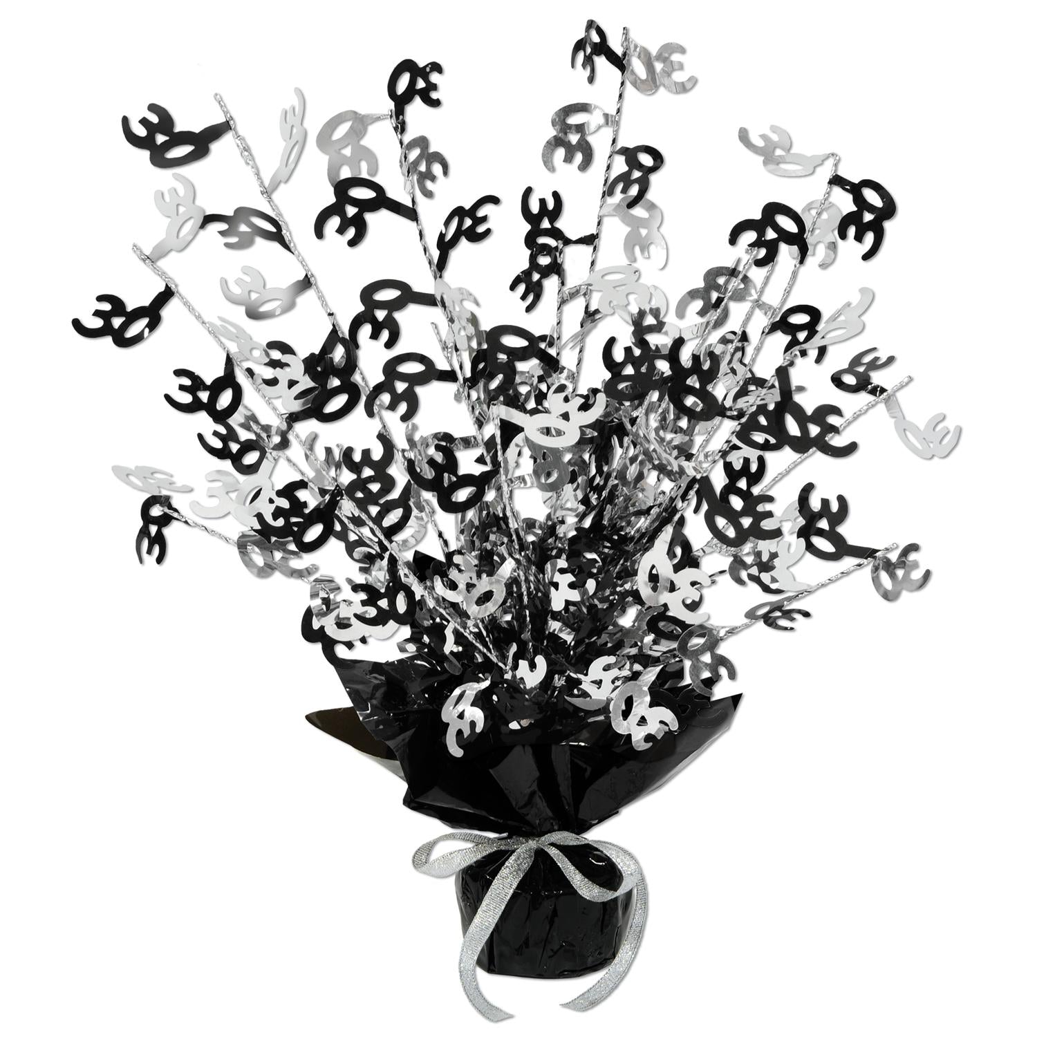 12 Pack Beistle 30th Birthday Party Centerpieces - Black Decorations for Table Centerpieces, Milestone Celebrations & Anniversary Parties