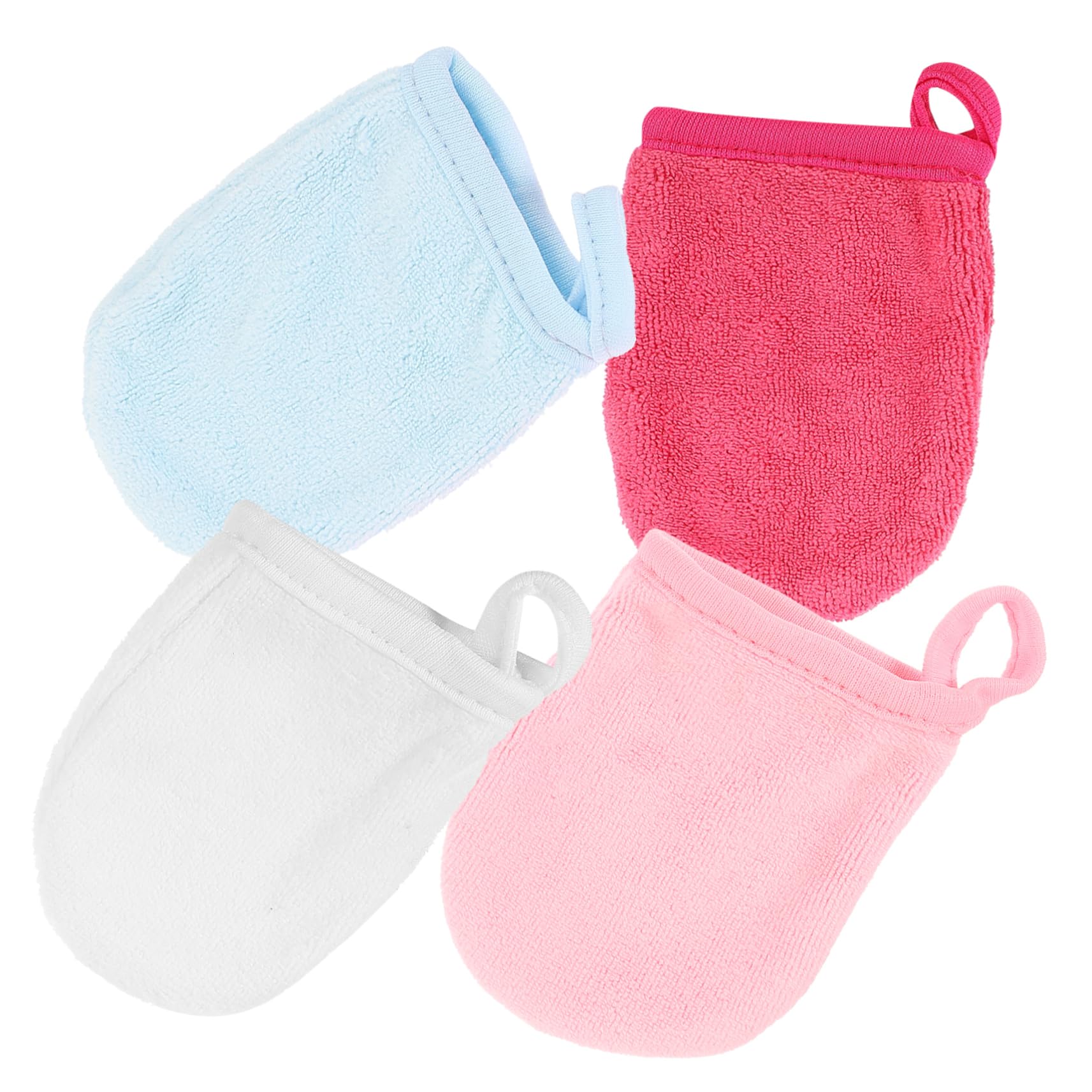 16 Pcs Reusable Makeup Remover Pads for Face - Soft Cleansing Fingertip Mitts, Exfoliating Towels & Fiber Scrubbers - Gentle Makeup Wipes for Sensitive Skin | Perfect for Daily Cleansing, Travel & Eco-Friendly Beauty Routine