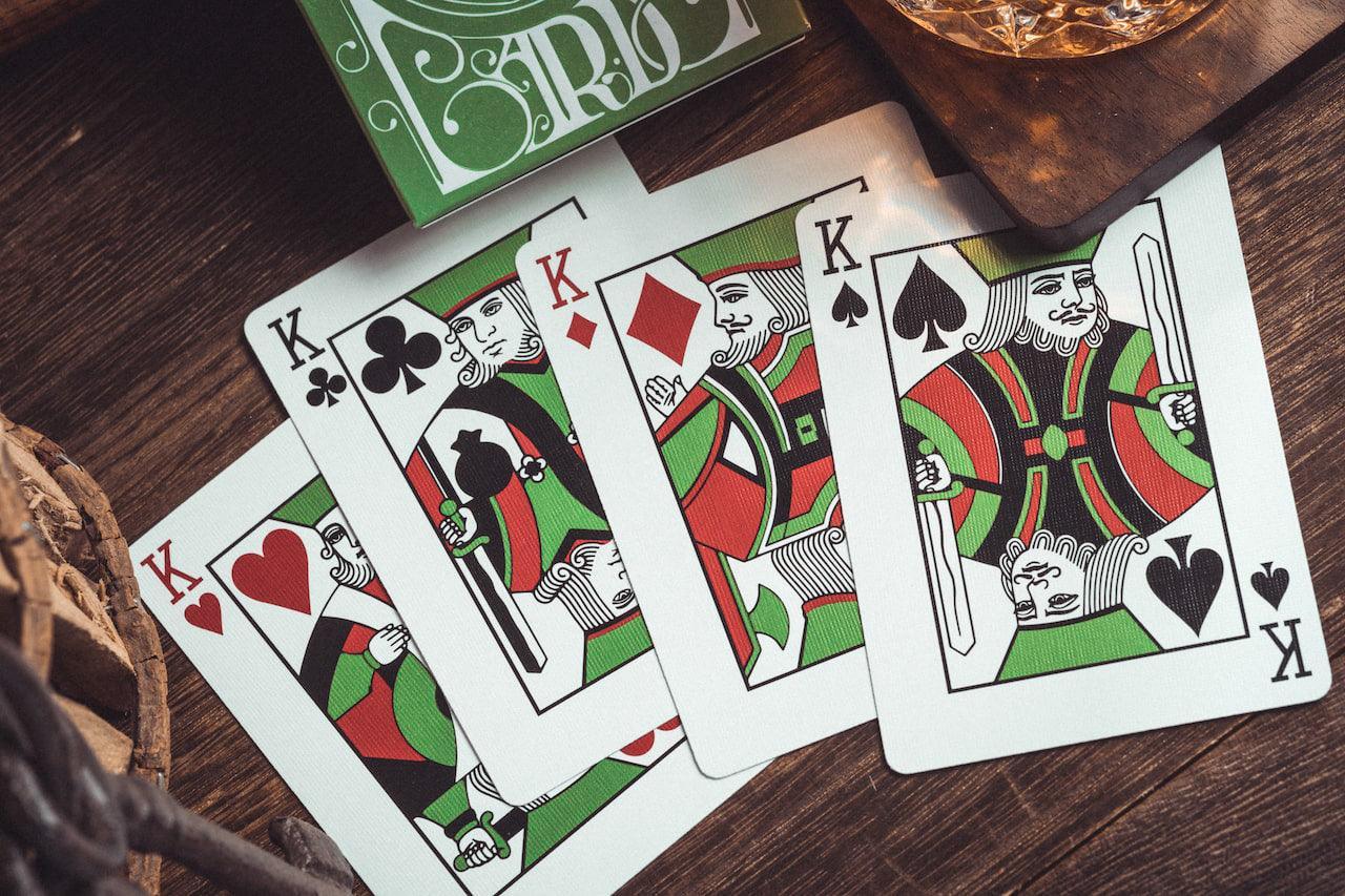 Smoke & Mirrors Playing Cards V8 Green Standard Edition - Premium Deck for Magic Tricks, Cardistry & Collectors - Perfect for Performances, Practice & Gifts