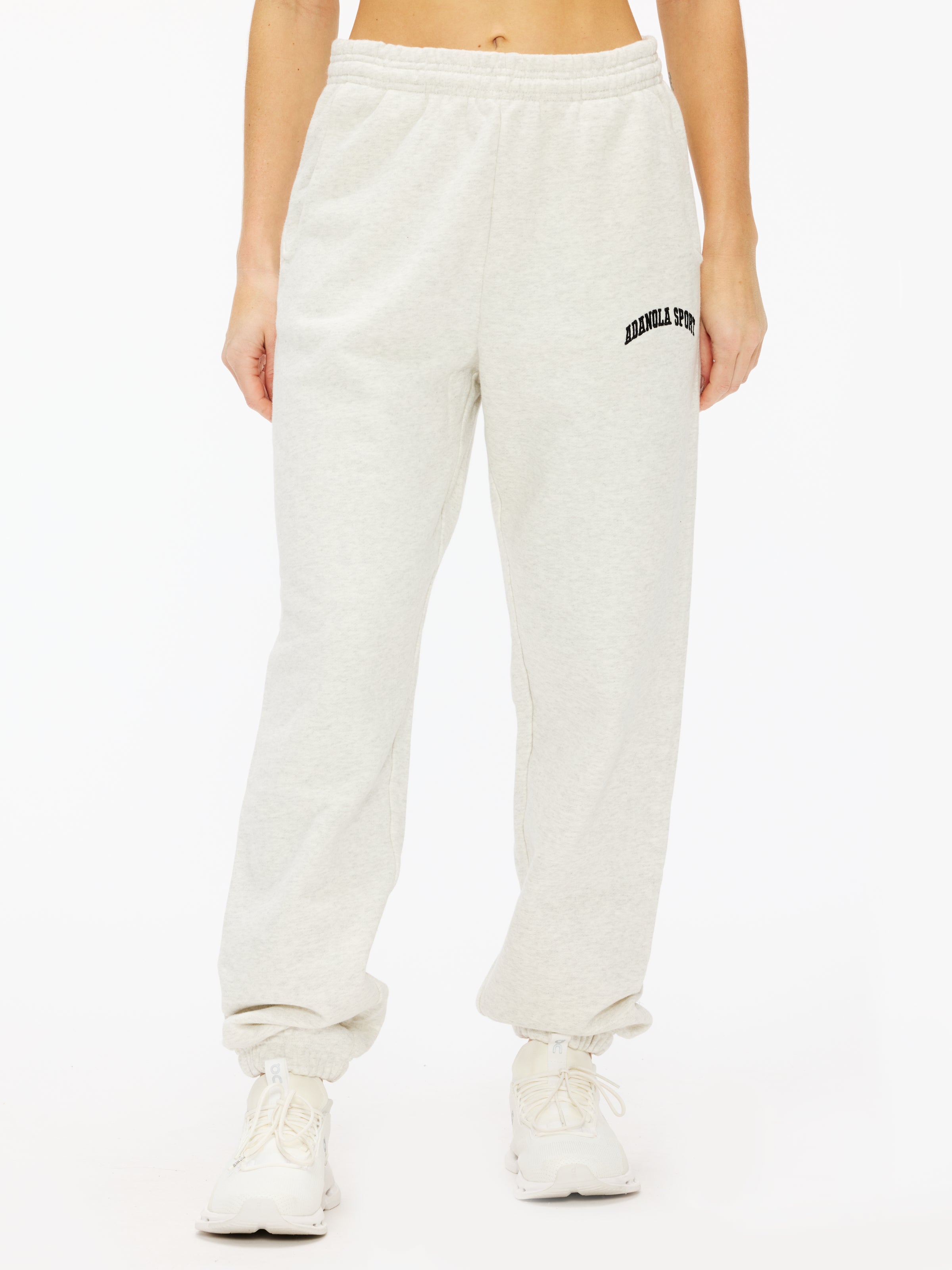 Adanola Women's High-Waisted Sport Sweatpants - Soft Joggers for Yoga, Running & Lounge - Trendy Athletic Pants for Gym & Casual Wear