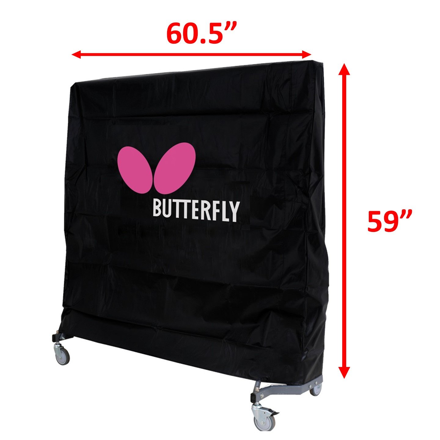 Weatherproof Butterfly Ping Pong Table Cover - Durable Nylon Protection for Indoor/Outdoor Regulation Size Tables - Perfect for Backyard, Garage & Club Use