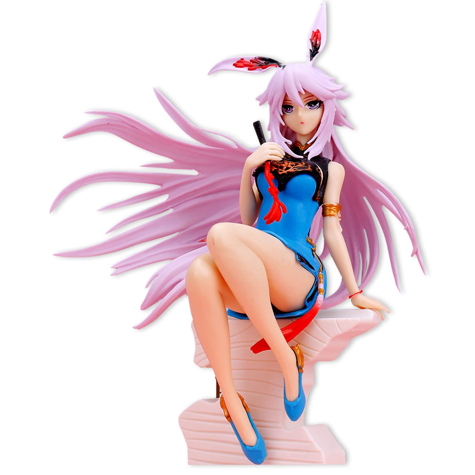 Premium Japanese Anime Figure - Alutina Shuizhi Silver Forest Fairy Princess with Bright Blade | Yae Sakura Cheongsam Style | Collectible Anime Statue for Display, Cosplay, and Gift Giving