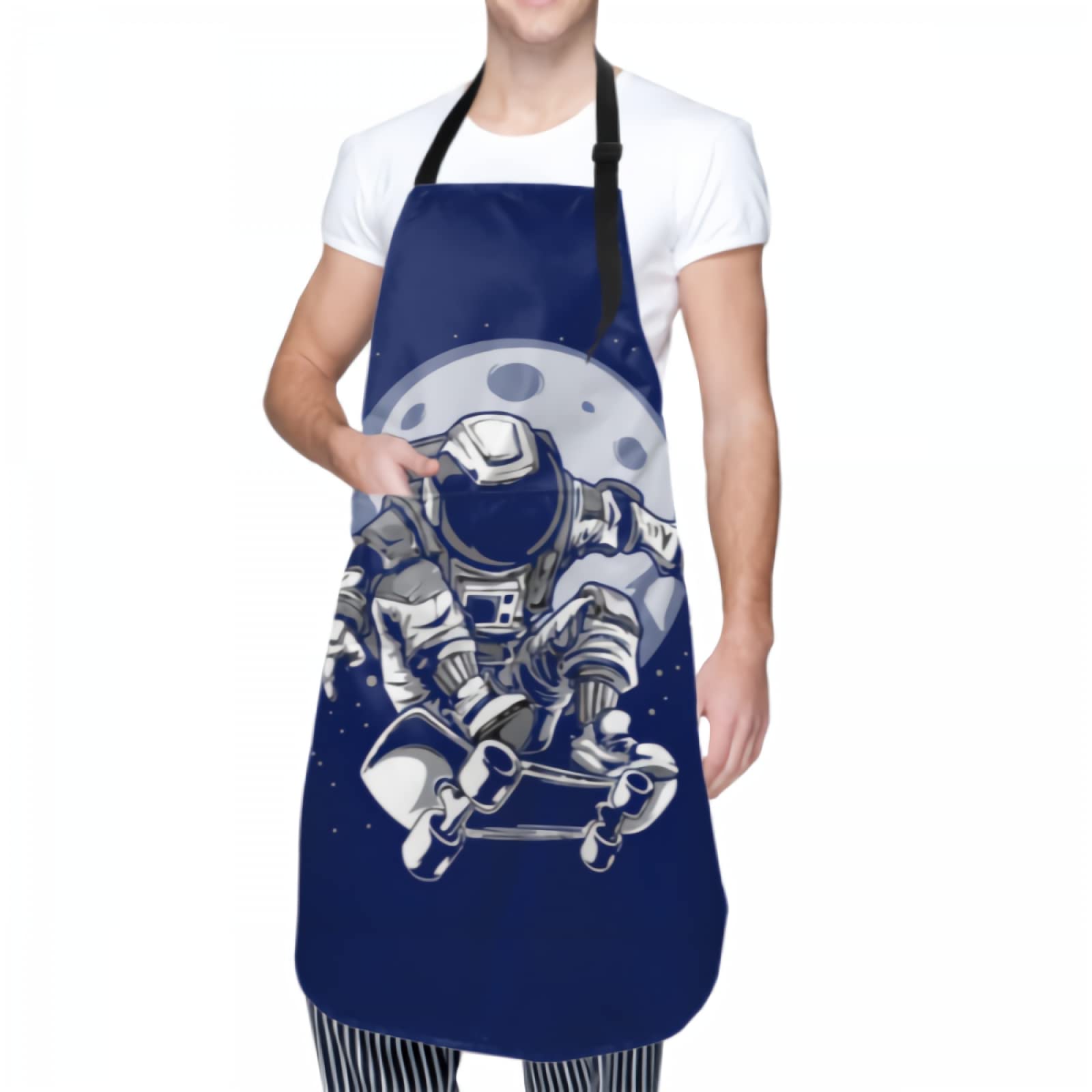 Waterproof Adjustable Kitchen Apron with 2 Pockets - Durable Bib Apron for Cooking, Baking, BBQ & Grilling - Ideal for Chefs, Home Cooks & Outdoor Cooking