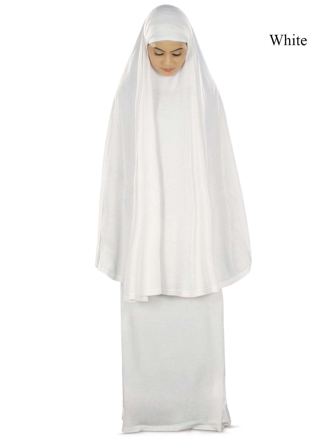 Dua Prayer Set for Women - Soft Viscose Jersey Khimar & Long Skirt - Islamic Modest Outfit for Prayer, Mosque & Daily Wear