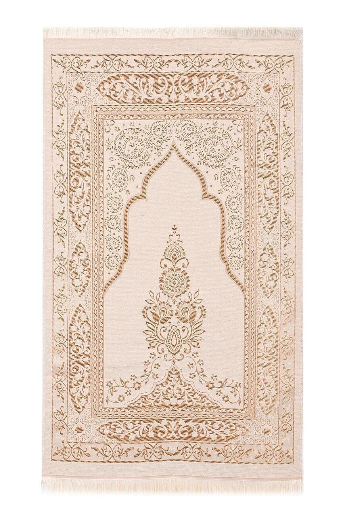 Premium Islamic Prayer Rug Set with Yaseen Surah Pocket Book & Tasbih Beads - Perfect Gift for Ramadan, Eid, Mawlid - Ideal for Men, Women & Kids - Home, Mosque & Travel Use (Gold, 15 Sets)