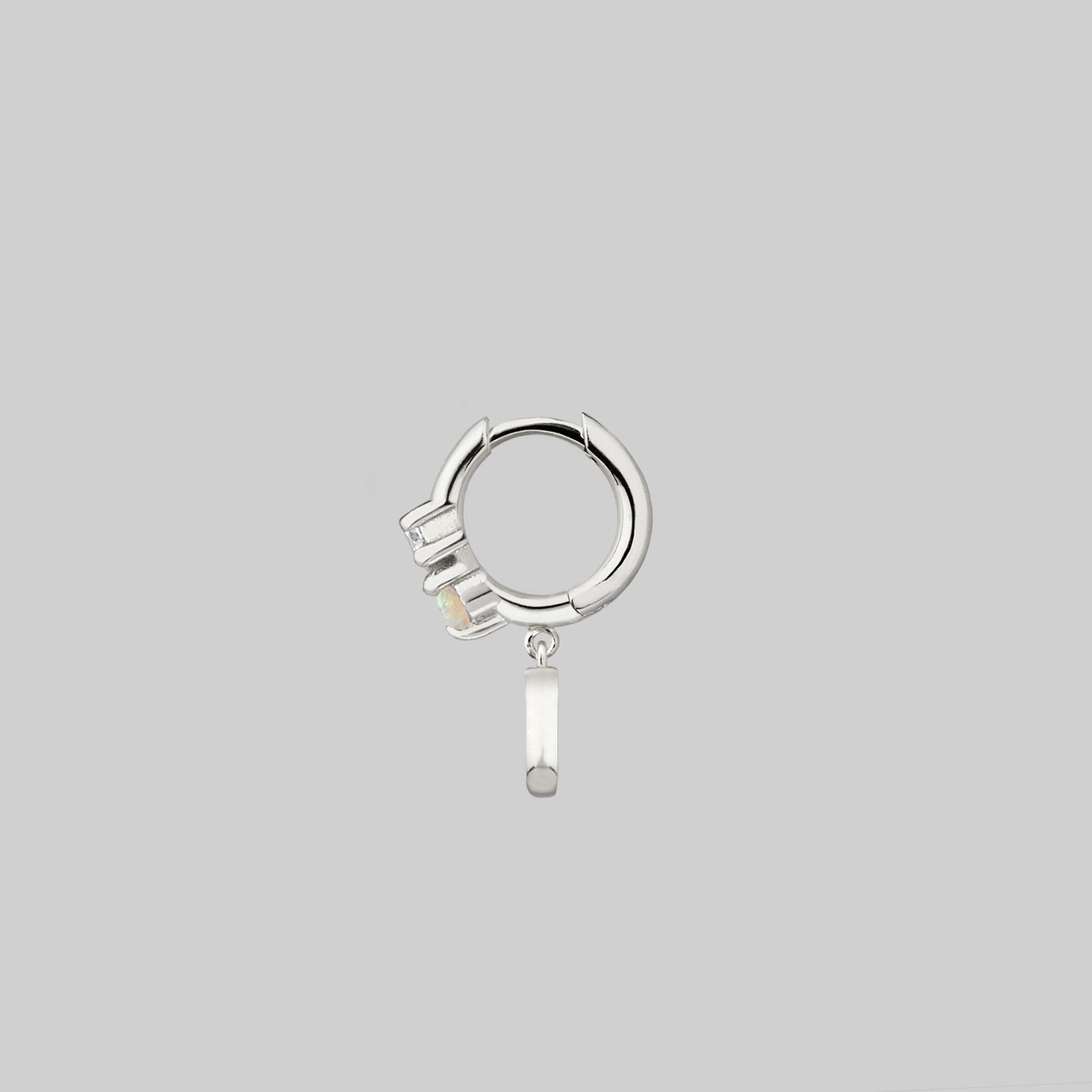 MOONLIGHT Opal Moon Clicker Ring - Sterling Silver Adjustable Statement Ring for Women, Boho Jewelry Gift for Her, Perfect for Parties, Weddings & Everyday Wear