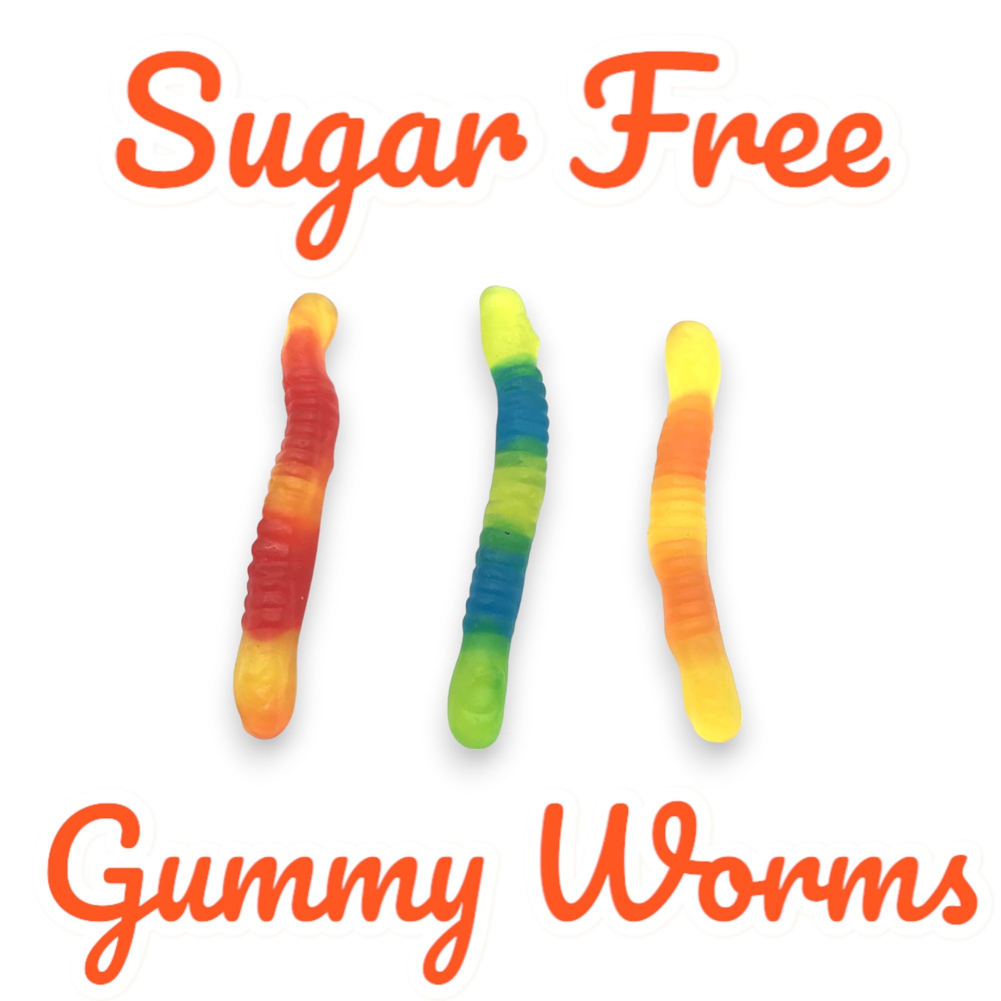 Sugar-Free Gummy Worms Candy - 1.5 lbs Bulk Pack | Gluten Free, Low Calorie Fruit Flavored Gummies for Keto & Diet | Perfect for Parties, Movie Nights & Healthy Snacking (24 oz)