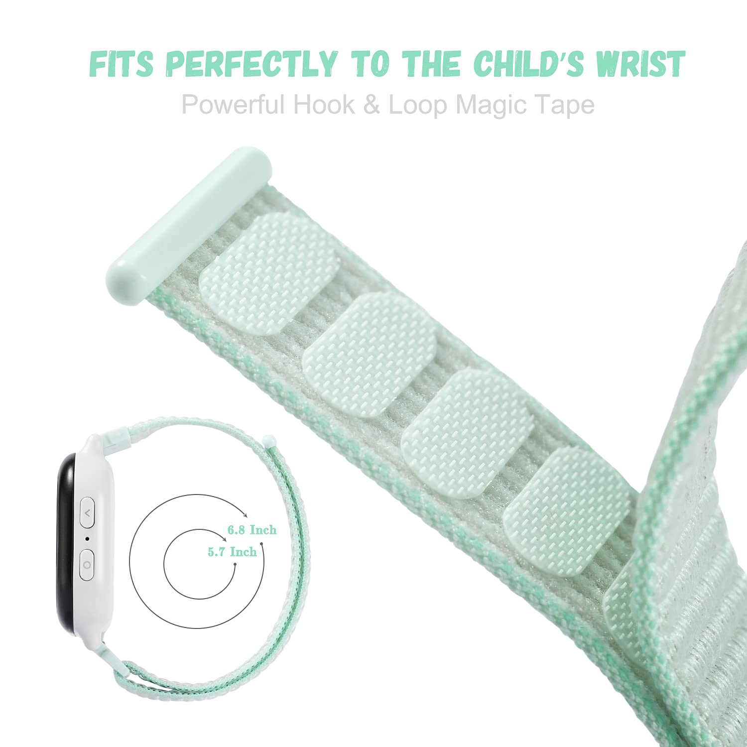 JOHEXI Gizmo Watch Band Replacement for Kids - Breathable Hook and Loop Nylon Smartwatch Strap Compatible with Verizon Gizmo Watch 2 & 1 - Perfect Christmas Stocking Stuffers Gift for School, Play & Outdoor Activities