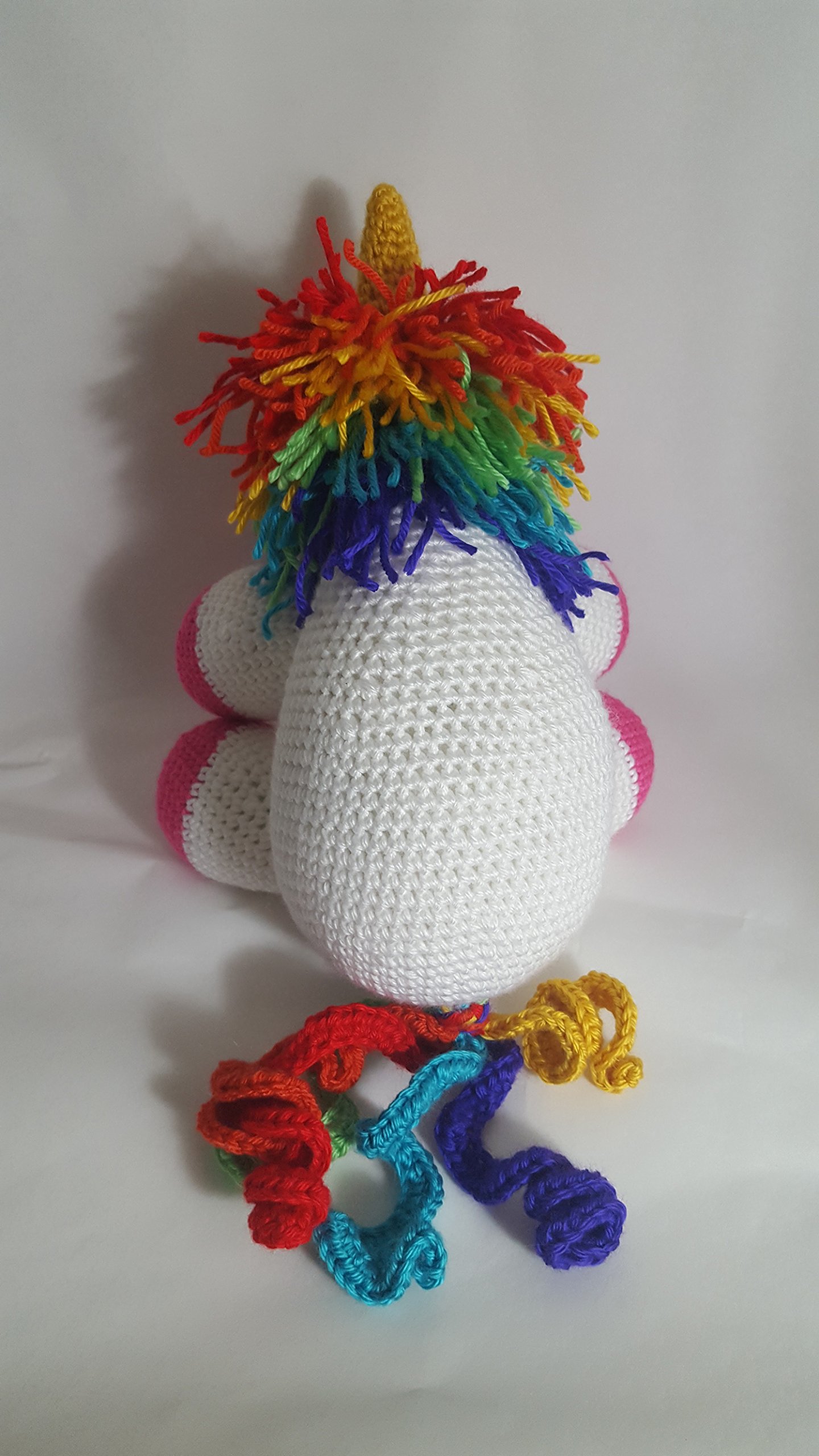 Large Crochet Unicorn Doll - Handmade Plush Stuffed Animal Toy for Kids, Perfect for Birthday Gifts, Nursery Decor and Cuddling Companion