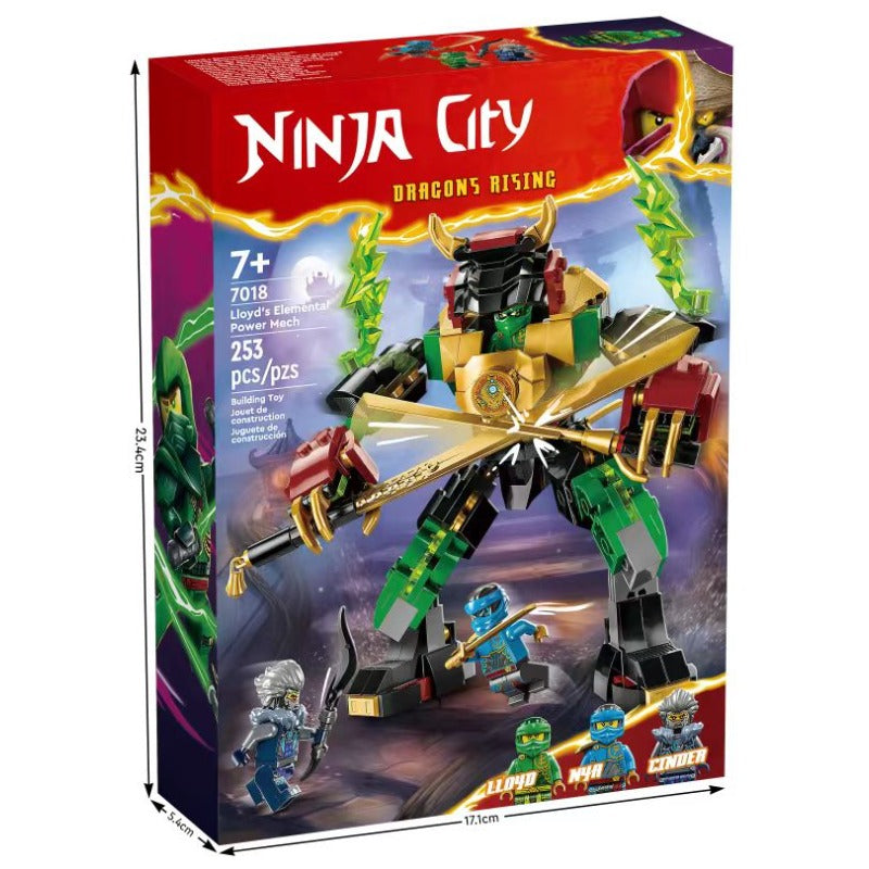 253-Piece Lloyd's Elemental Power Mech Building Set - STEM Educational Toy for Kids Ages 6-12 | Creative Construction Blocks for Birthday Gifts & Classroom Activities