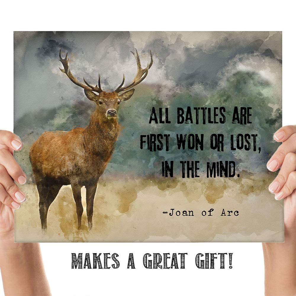 TJ Originals - Joan of Arc Christian Bible Quote Wall Art Print 11x14 Inches, Inspirational Scripture Decor for Home & Office, Motivational Gift for Family & Friends - Perfect for Bedroom, Living Room & Church Decor