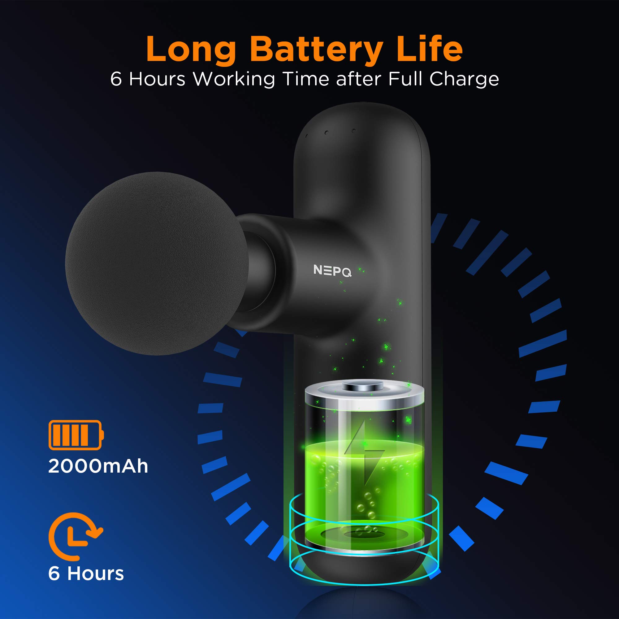 Mini Massage Gun - Powerful Portable Deep Tissue Percussion Muscle Massager for Back, Neck & Head Pain Relief | 4 Interchangeable Heads, High-Intensity Vibration, Rechargeable | Perfect for Athletes, Office Workers & Home Use