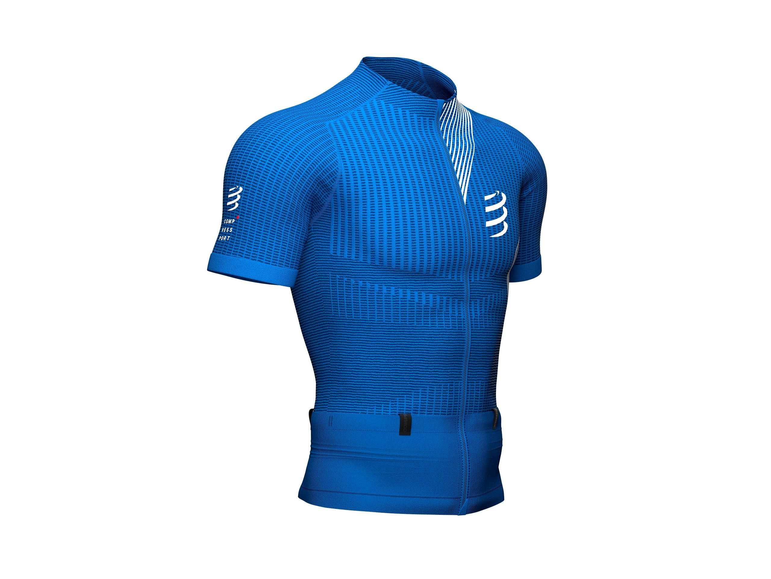 Compressport Men's Trail Running Shirt - Postural Support SS Top, Blue Lolite (AM00122B_512) | Breathable Performance Tee for Hiking, Trail Running & Outdoor Activities