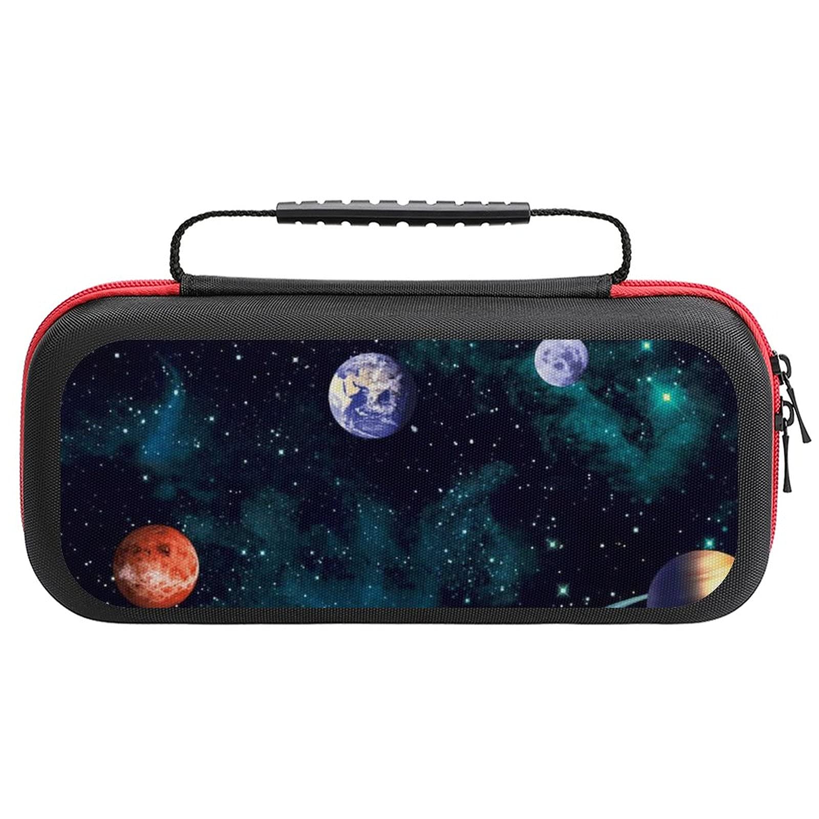 Outer Space Planet Printed Travel Case for Nintendo Switch Lite & Accessories - Portable Storage Bag for Gaming, Commuting & Outdoor Adventures