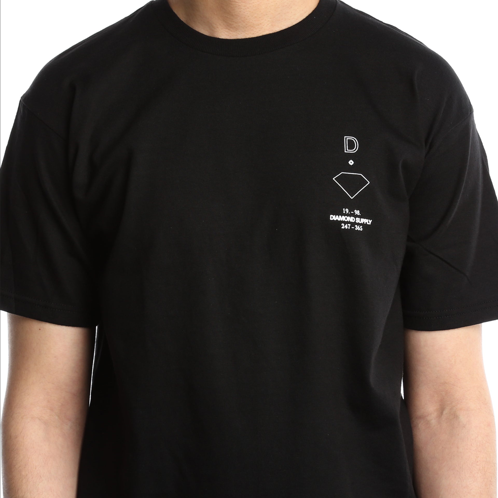 Diamond Intersect Tee - Black Cotton T-Shirt for Men | Trendy Streetwear & Casual Outfits | Perfect for Daily Wear, Parties, and Date Nights