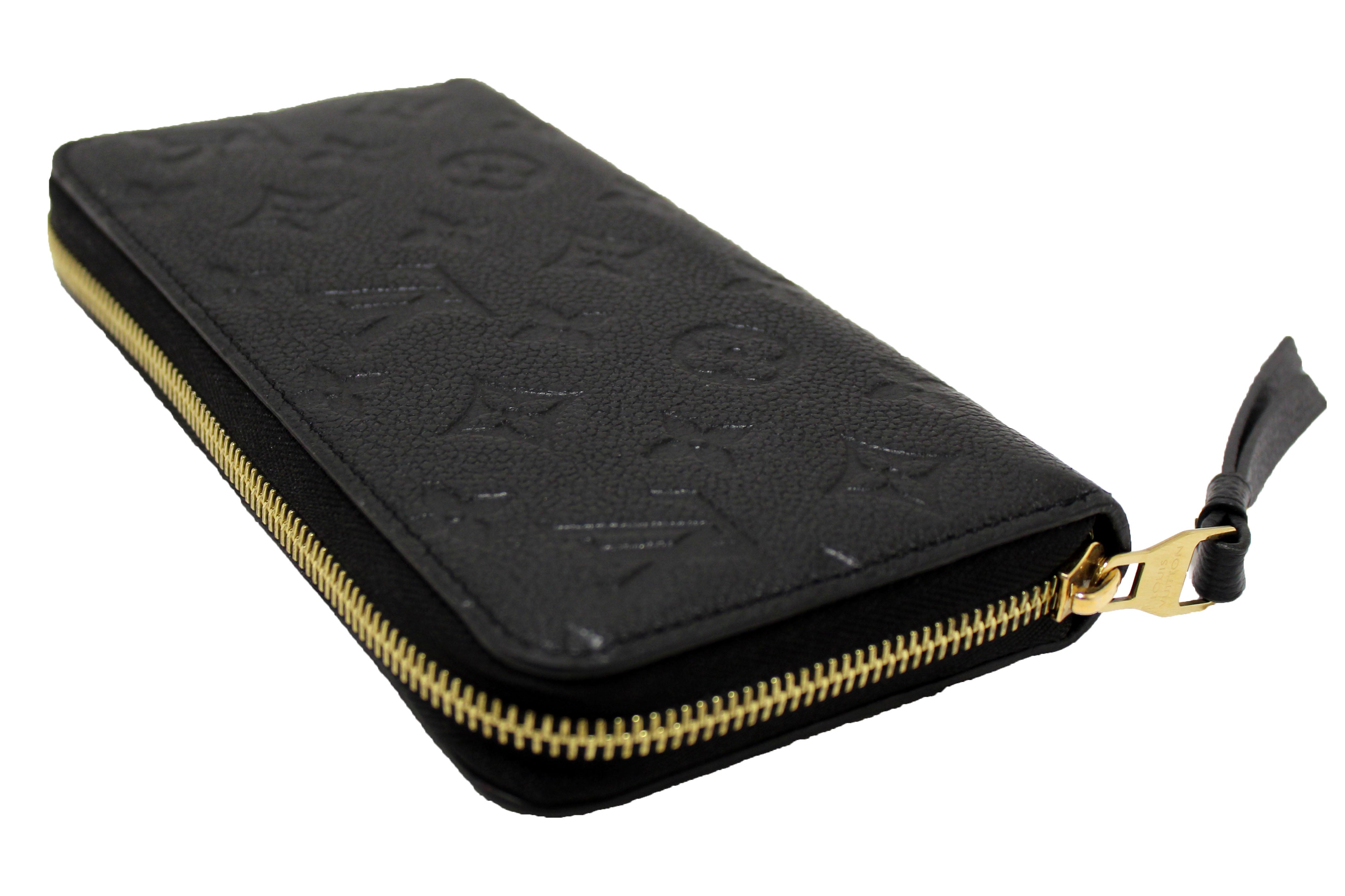 Authentic Louis Vuitton Black Monogram Empreinte Leather Zippy Wallet for Women - Luxury Designer Wallet with Multiple Card Slots & Coin Pocket - Perfect for Everyday Use, Travel & Gift Giving