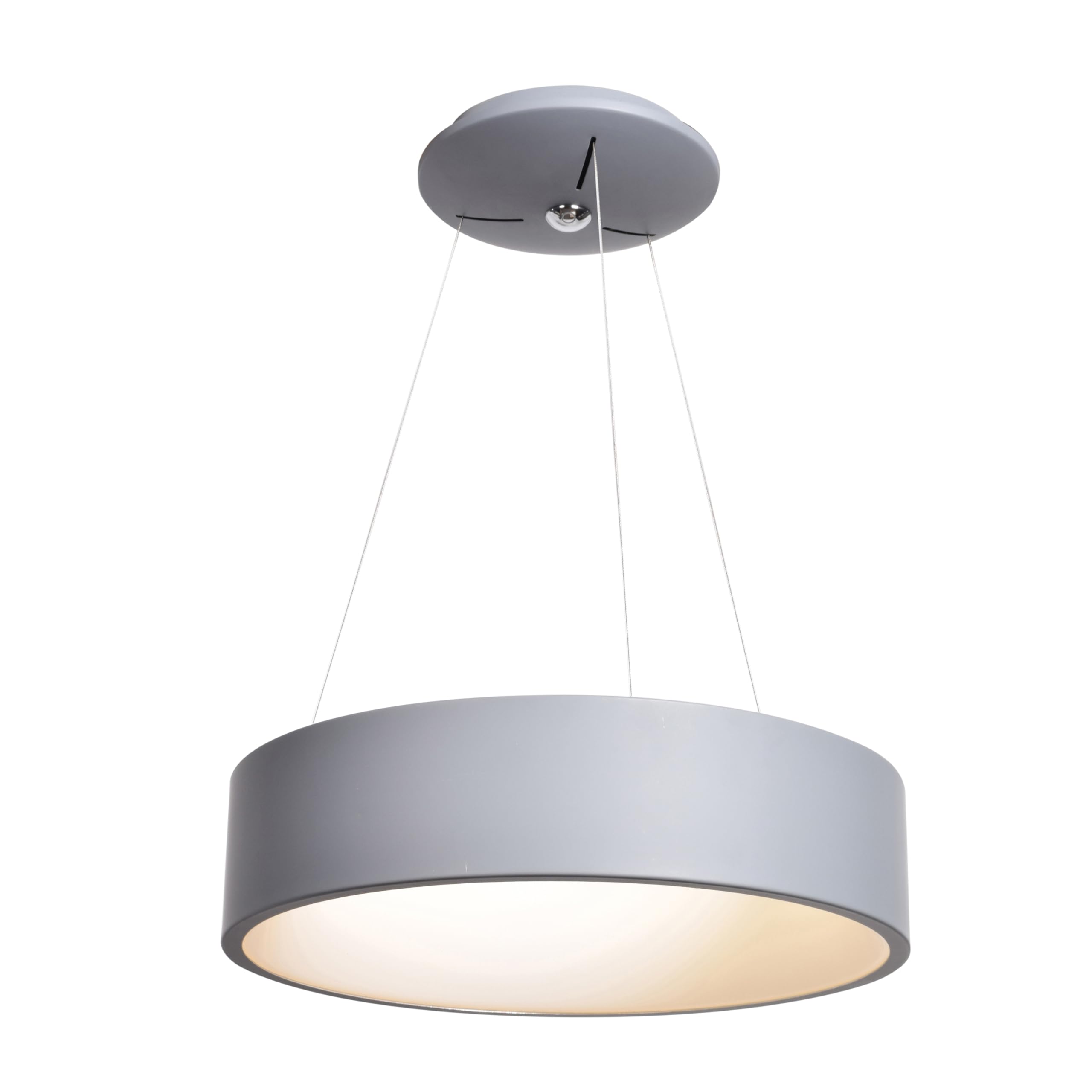 Stylish Gray LED Pendant Light with Acrylic Lens Diffuser - Modern Hanging Fixture for Dining Room, Kitchen Island & Bedroom Lighting