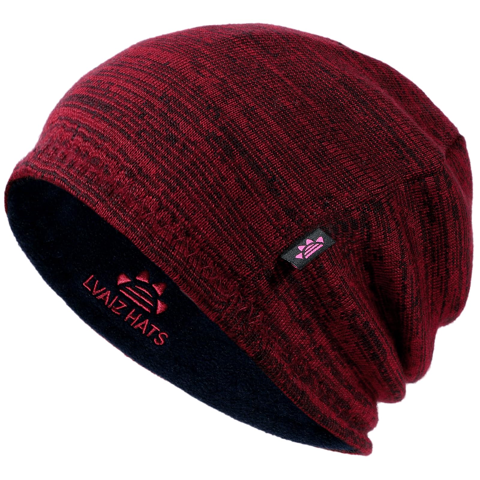 Men's Winter Fleece Beanie - Reversible Windproof Skull Cap for Women | Cold Weather & Outdoor Activities