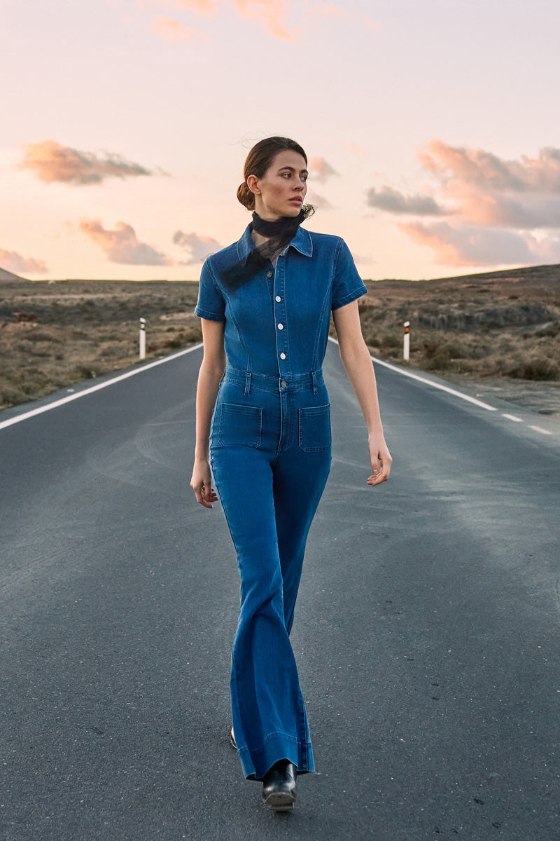 Stylish Daya Super Flare Jumpsuit for Women - Trendy One-Piece Romper with Flared Legs | Perfect for Parties, Date Nights & Summer Outfits