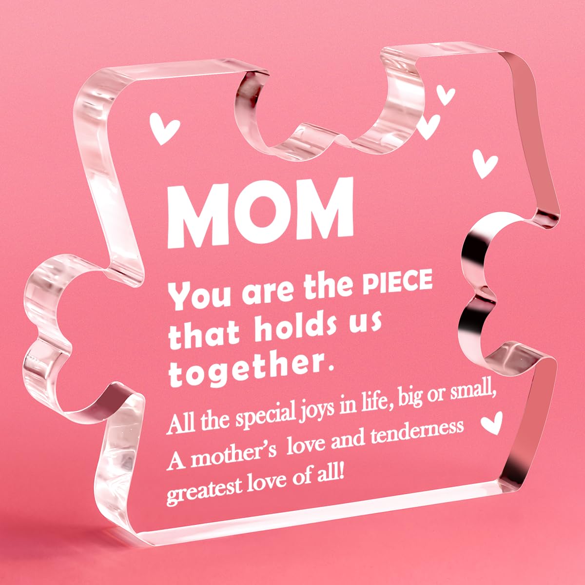 Personalized Acrylic Plaque for Mom - Birthday & Mother's Day Gift Ideas | Home & Office Desk Decor | Perfect for Mother's Day, Birthday Celebrations & Home Decor