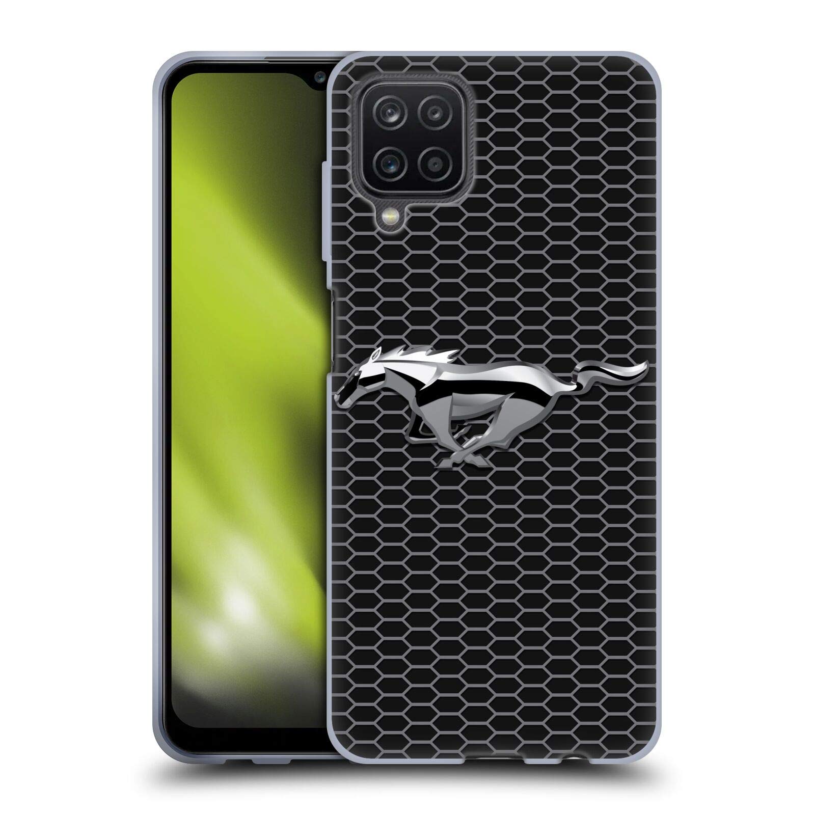 Ford Mustang Logo Soft Gel Case for Samsung Galaxy A12 (2021) | Officially Licensed by Ford Motor Company | Durable Protection for Everyday Use