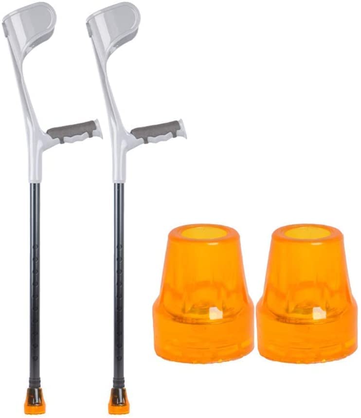 Adjustable Forearm Crutches for Adults - Lightweight Aluminum Support Canes with Comfortable Wrist Handle (1 Pair) - Ideal for Mobility Assistance, Injury Recovery & Daily Use
