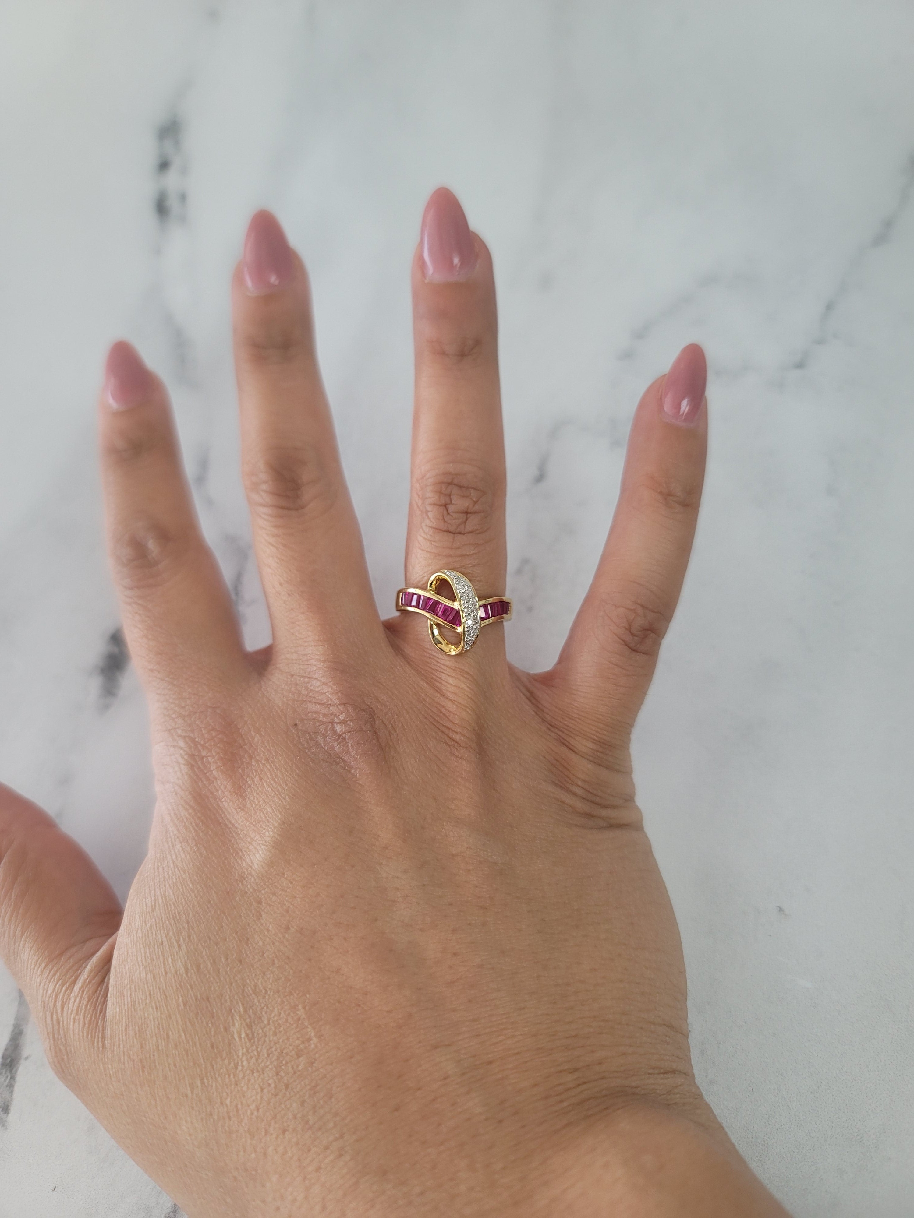 Exquisite Ruby & Diamond Pave Ring or Sapphire & Diamond Ring - Elegant Jewelry for Weddings, Anniversaries & Special Occasions