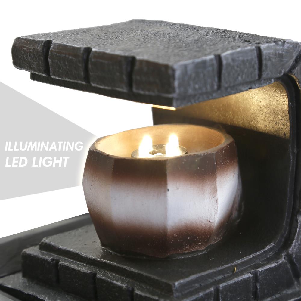 Decorative LED Tabletop Water Fountain for Home & Office - Relaxing Indoor Zen Fountain with Soothing Sounds for Stress Relief & Meditation