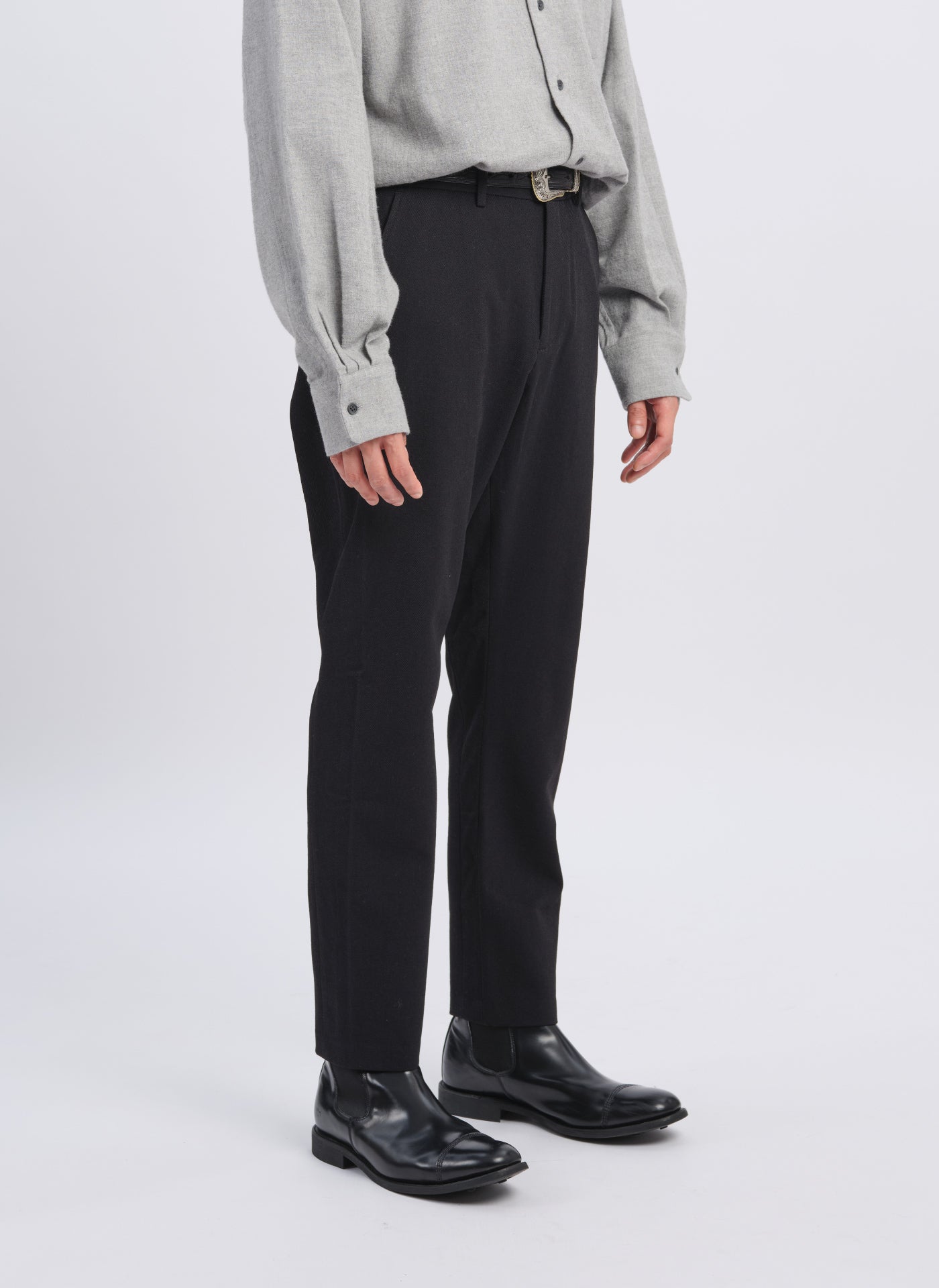 Solotex Garbardine Work Pants for Men - Slim Fit Tapered Ankle-Length Office Trousers [P 07] - Perfect for Business Casual & Professional Workwear