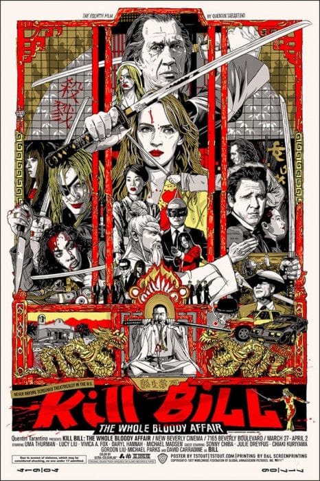 Kill Bill Movie Poster by Tyler Stout - Limited Edition Art Print for Home Theater, Office & Fan Collection Decor