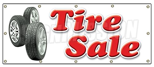 48x120 Inch Used Tires Sale Banner Sign - Durable Shop Advertising for Retread & Recap Tires | Perfect for Auto Repair Shops, Tire Stores & Dealerships