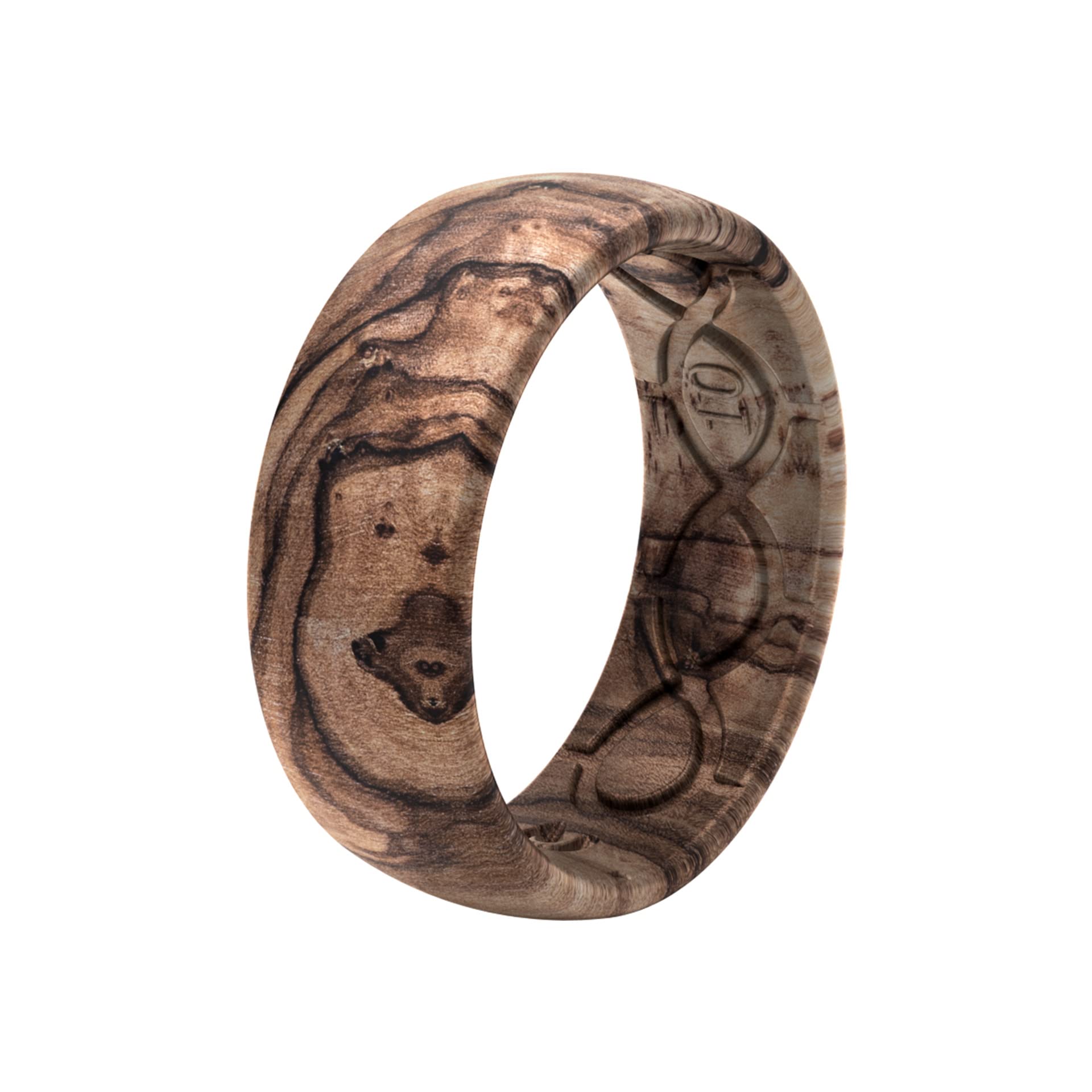 Groove Life Nomad Silicone Wedding Band for Men - Breathable Rubber Ring with Unique Design, Comfort Fit & Lifetime Warranty - Perfect for Active Lifestyles, Gym, Swimming & Outdoor Adventures