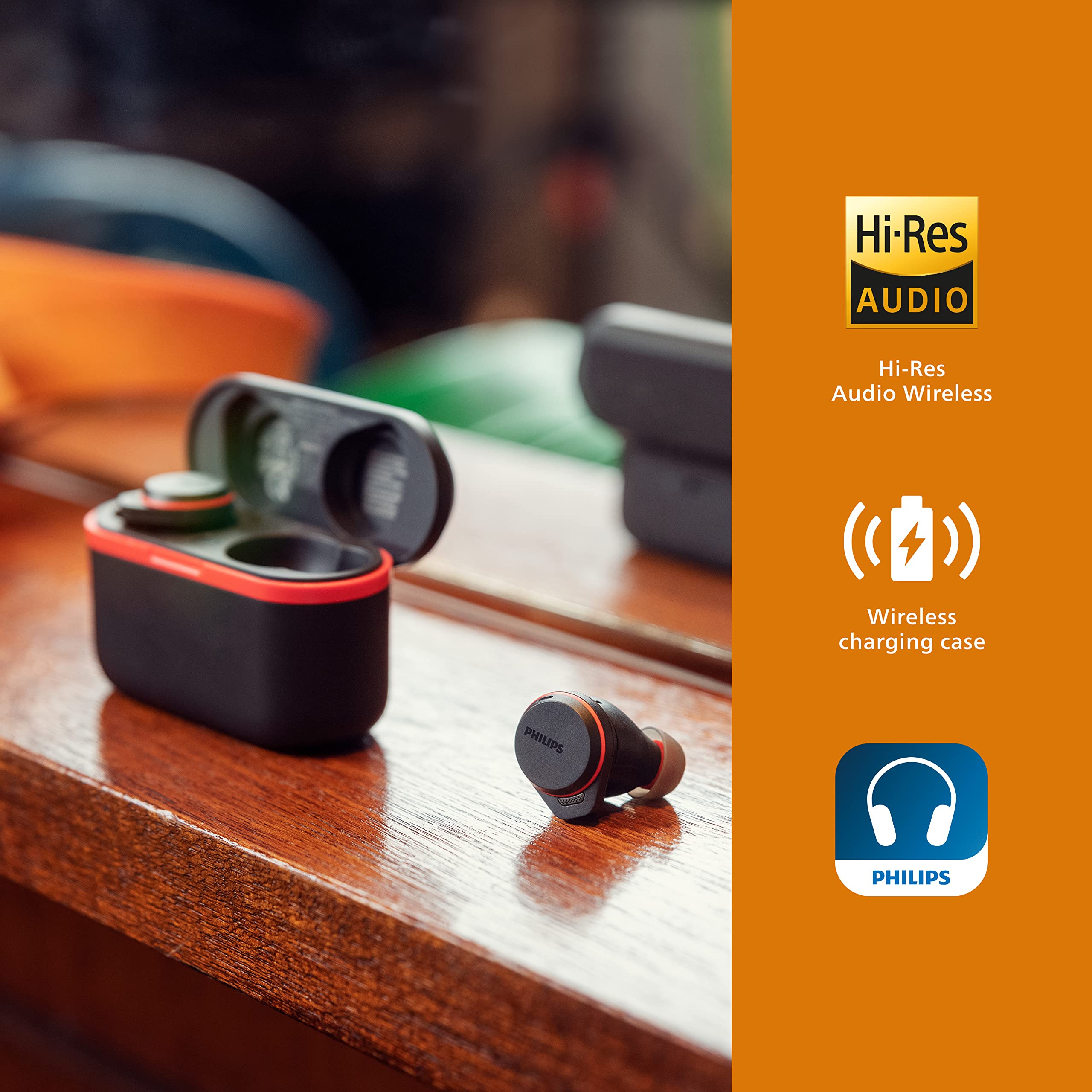 Philips GO A7507 Wireless Sports Headphones with Active Noise Cancelling (ANC), Bluetooth Multipoint & Bone Conduction Mic - Crystal Clear Calls, Sweatproof & Secure Fit for Running, Gym Workouts & Outdoor Activities - Black