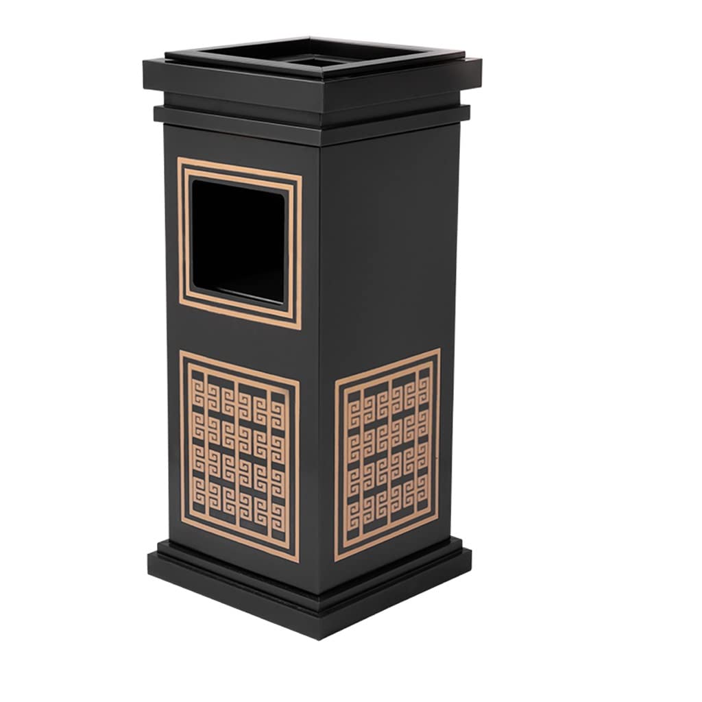 Stainless Steel Trash Can with Ashtray - Hotel & Outdoor Use