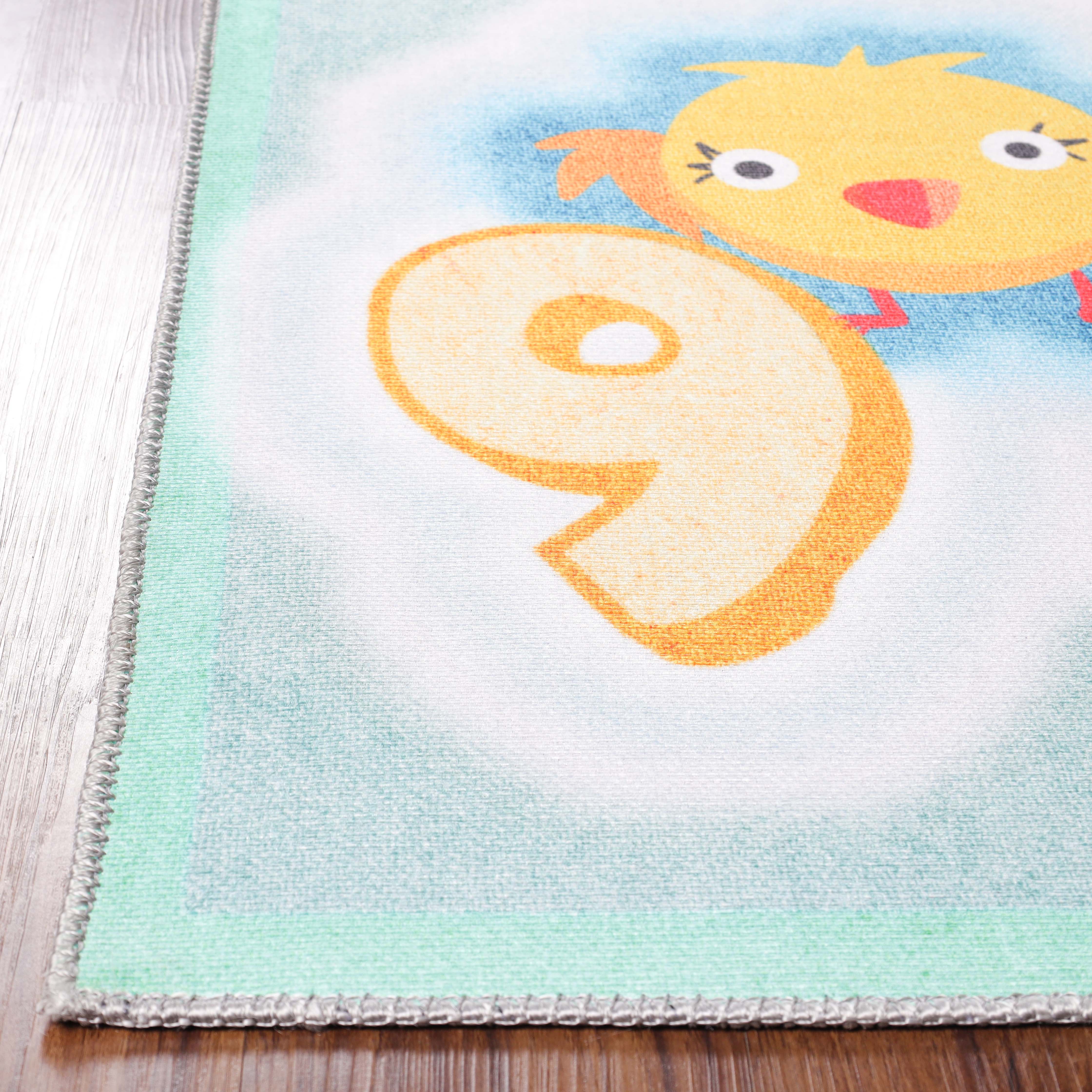 Colorful Non-Slip Playtime Numbers Educational Rug for Kids - Perfect for Nursery, Playroom & Learning Spaces
