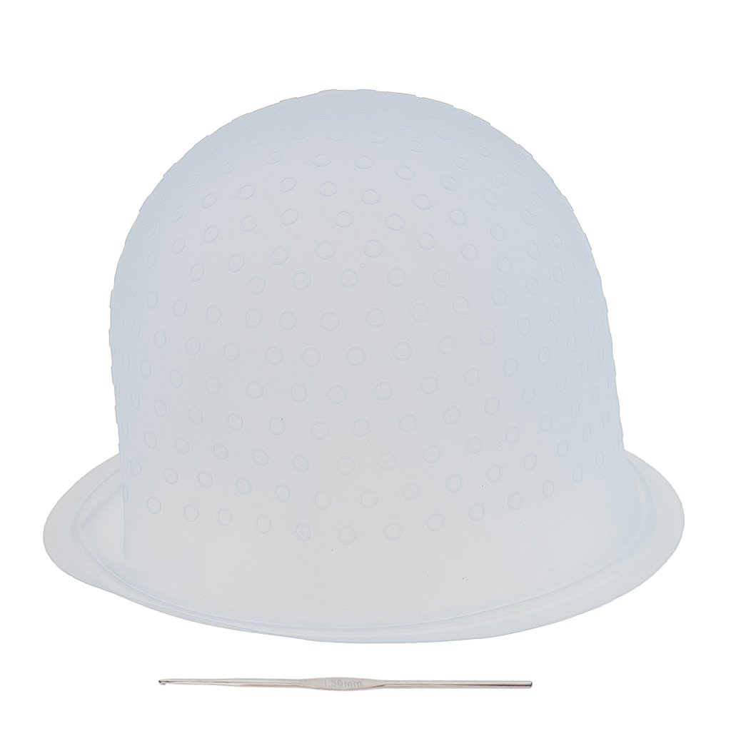 Segolike Professional Reusable Hair Highlighting Cap with Hook for Salon & Home Use - Blue | DIY Hair Coloring & Bleaching Tool for Stylists & At-Home Users