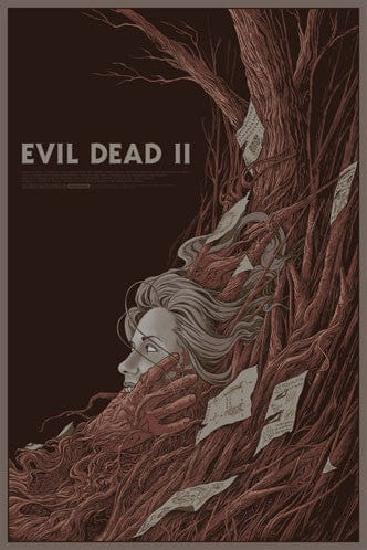 Evil Dead II Randy Ortiz Movie Poster - Vintage Horror Film Wall Art for Home Theater, Bedroom & Office Decor