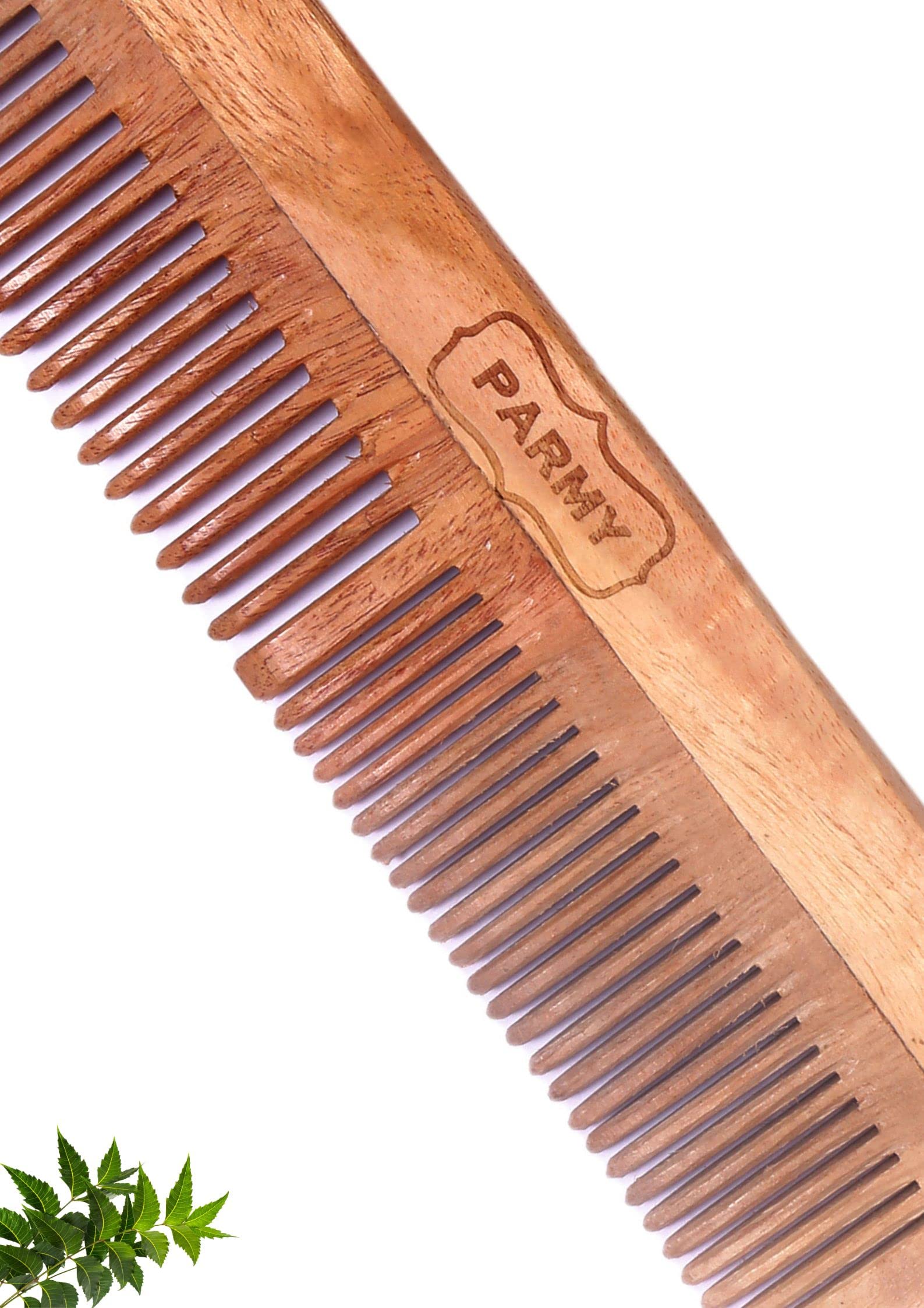 Organic Neem Wood Comb & Bamboo Toothbrush Set - Natural Hair Care & Dental Hygiene for Women & Men | Detangling Comb, Small & Lily Comb (4 Combs + 2 Toothbrushes) | Perfect for Travel, Home & Eco-Friendly Gifts