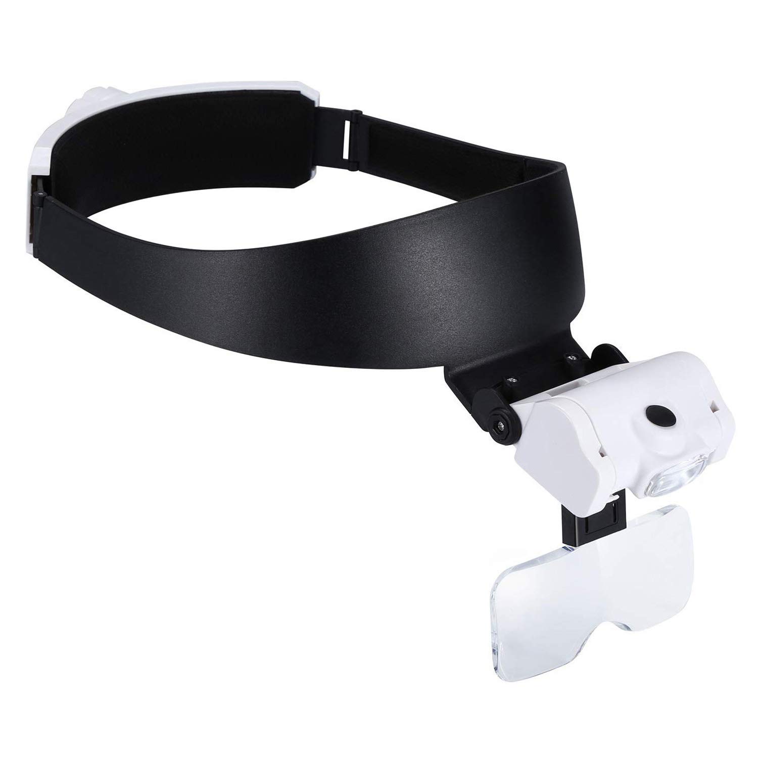 LED Headband Magnifier with 2 Brightness Levels - Hands-Free Head Mount Magnifying Glasses for Watch Repair, Jewelry Making, Arts & Crafts, Reading - Perfect for Detailed Close-Up Work and Hobby Projects