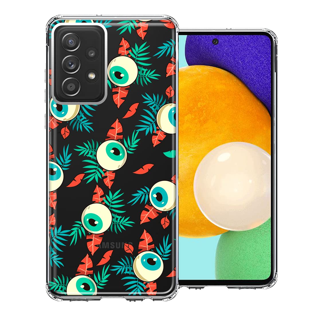Samsung Galaxy A52 Halloween Phone Case - Creepy Eyeballs Design for Parties