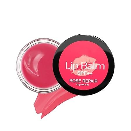 **Mwezi Rose Repair Lip Balm with SPF 15 – Natural Moisturizing Lip Care with Rose Extracts, Olive Oil, Shea Butter, Vitamin E & Avocado Oil – Soothes Dry, Chapped & Dark Lips – 0.42 oz (12g) – Perfect for Daily Hydration, Sun Protection & Night Lip Treatment**