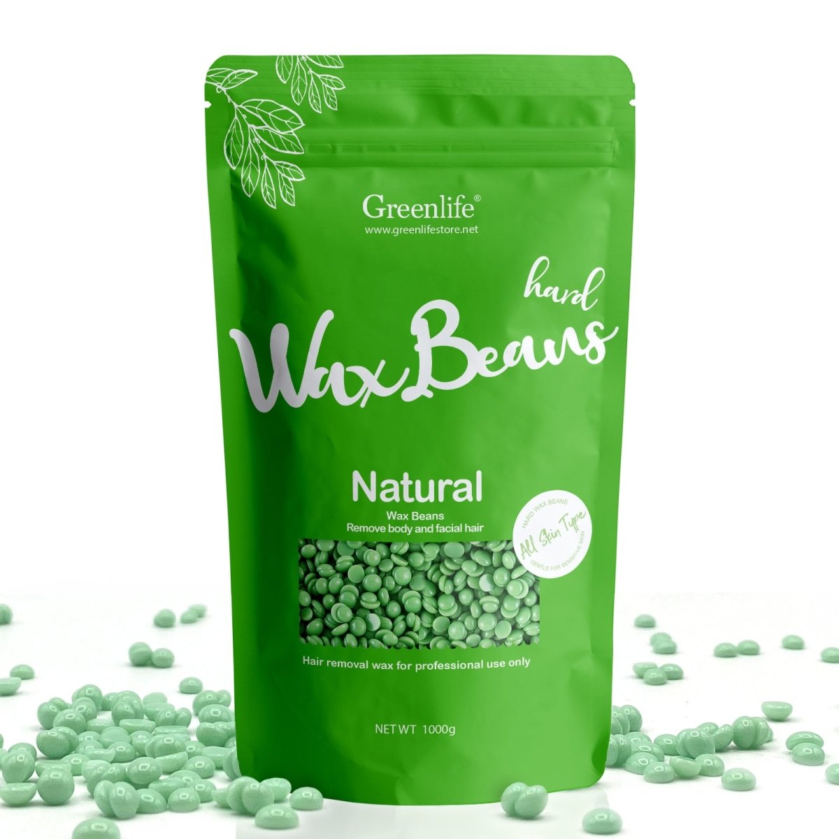 Premium Hard Wax Beans for Hair Removal - 100% Natural & Painless Hair Waxing at Home - Ideal for Sensitive Skin & DIY Beauty Care