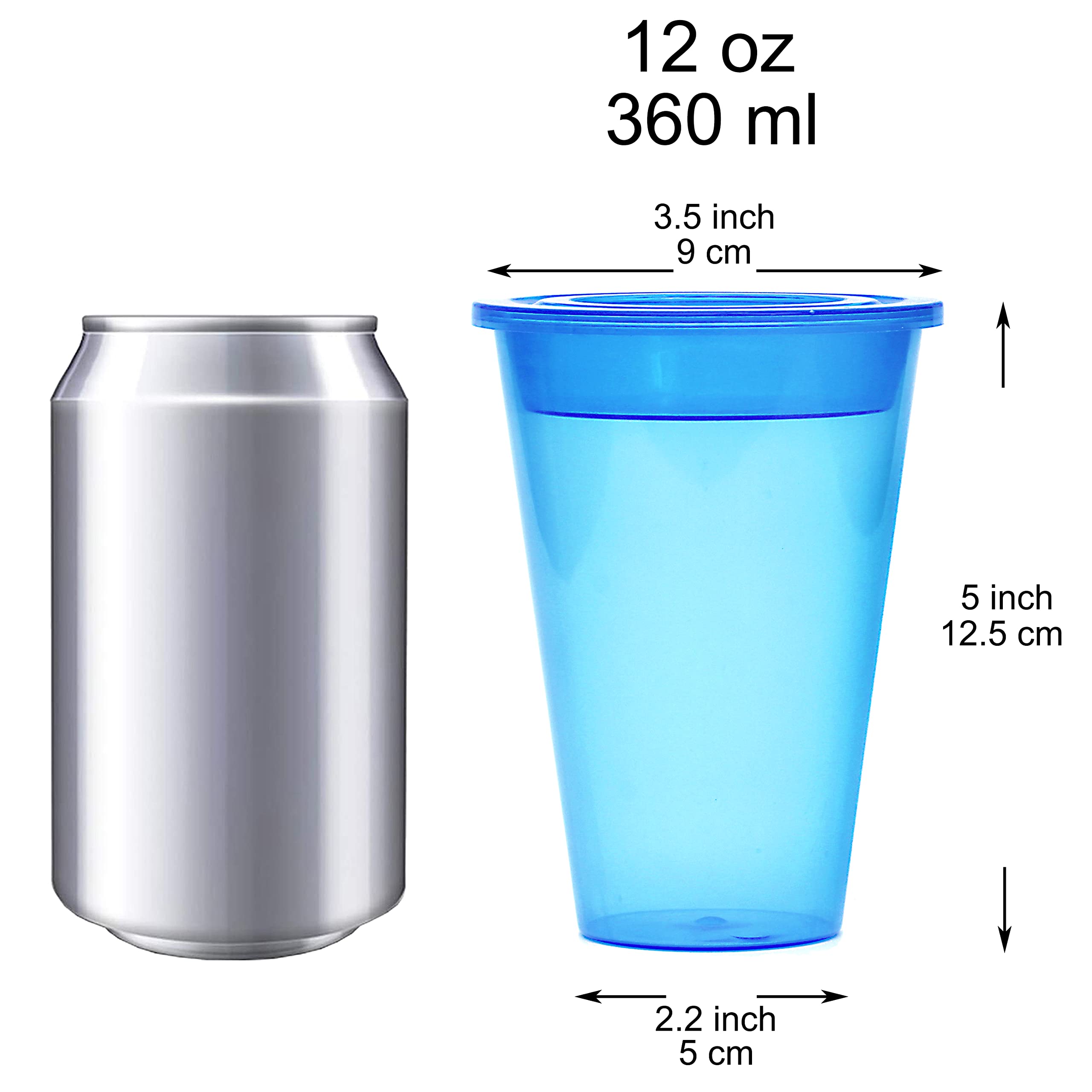 Youngever 7-Piece Reusable Plastic Parfait Cups Set with Lids & Inserts - 12oz Spill-Proof Dessert & Yogurt Containers for Parties, Meal Prep & Snack Storage