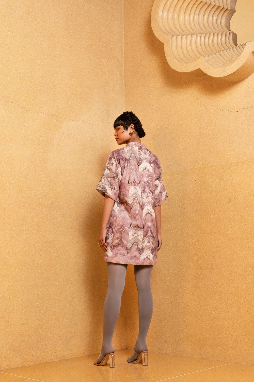 Lilac Floral Print Box Dress for Women - Elegant Casual Summer Dress for Beach, Party & Everyday Wear
